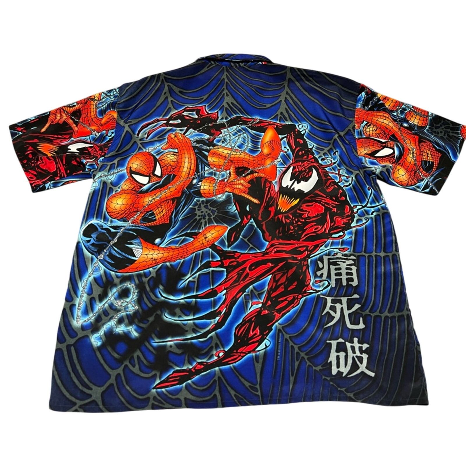 Changes VINTAGE CHANGES Venom Spider Man Shirt All Over Print Y2K Size US XXL / EU 58 / 5 - 2 Thumbnail