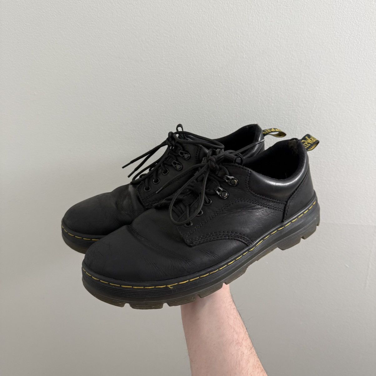 Dr. Martens Vintage Dr Martens Black Chunky Leather Boots Mens Size 12 Size US 12 / EU 45 - 1 Thumbnail
