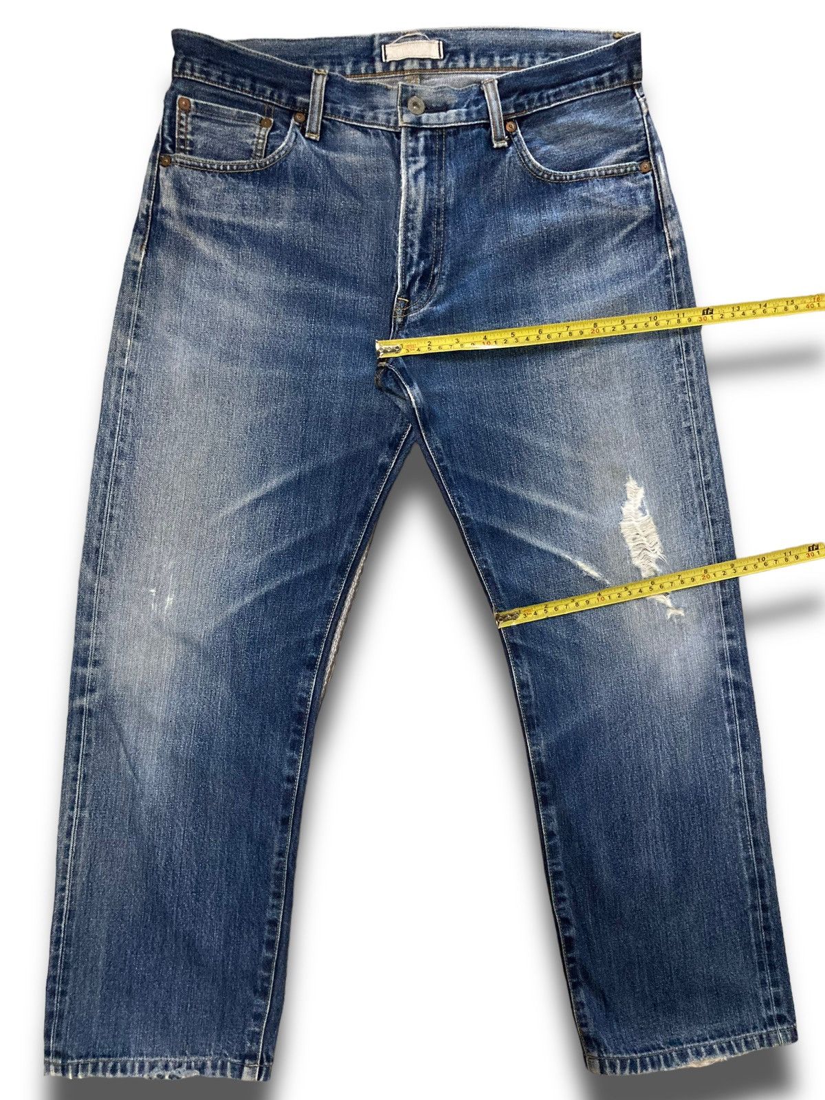 Jun Takahashi × Uniqlo Vintage Y2K Uniqlo Kaihara Jeans Straight Cut Size US 34 / EU 50 - 14 Thumbnail