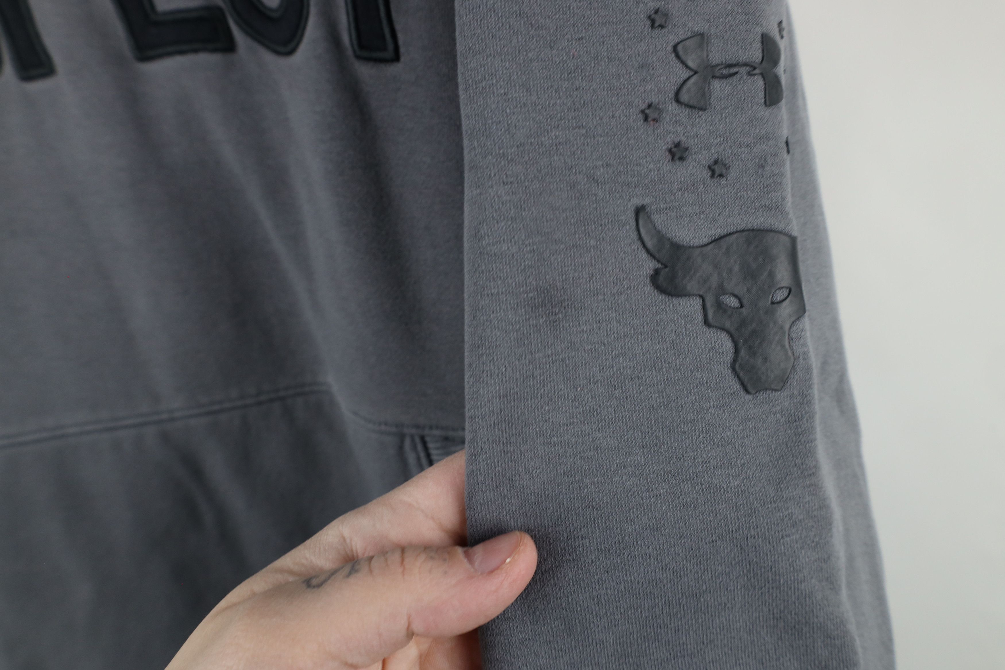 Under Armour × Vintage Under Armour x Project Rock Spell Respect Hoodie Sweatshirt Size US L / EU 52-54 / 3 - 6 Thumbnail