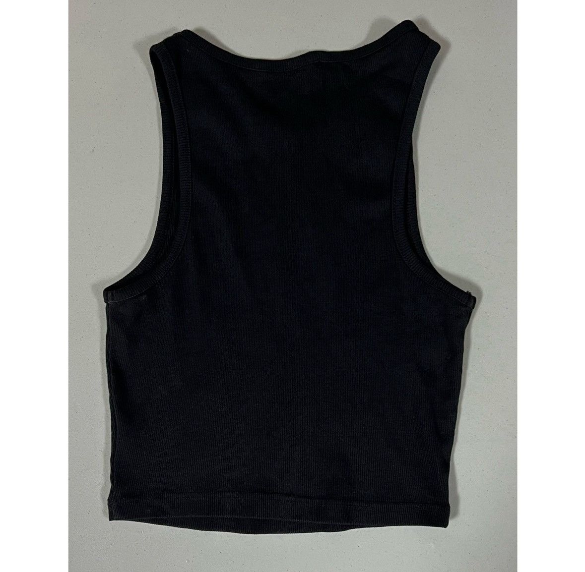 Obey Obey Black Ribbed Logo Graphic Tank Crop Top Shirt Tee XS ⛓️ Size XS / US 0-2 / IT 36-38 - 3 Thumbnail
