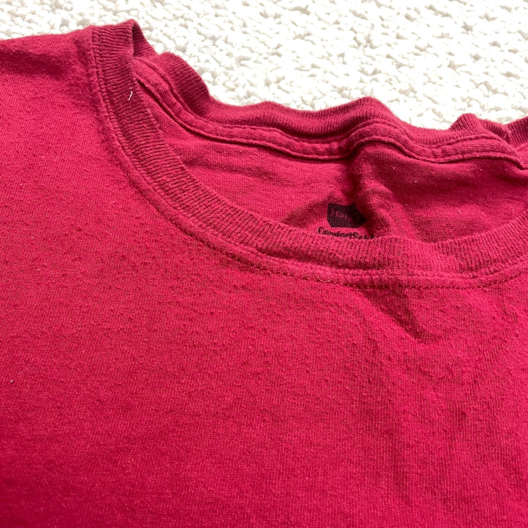 Hanes Hanes Comfortsoft Shirt Mens 2XL Red Cotton Pocket Crew Neck Short Sleeve Top Size US XXL / EU 58 / 5 - 6 Thumbnail