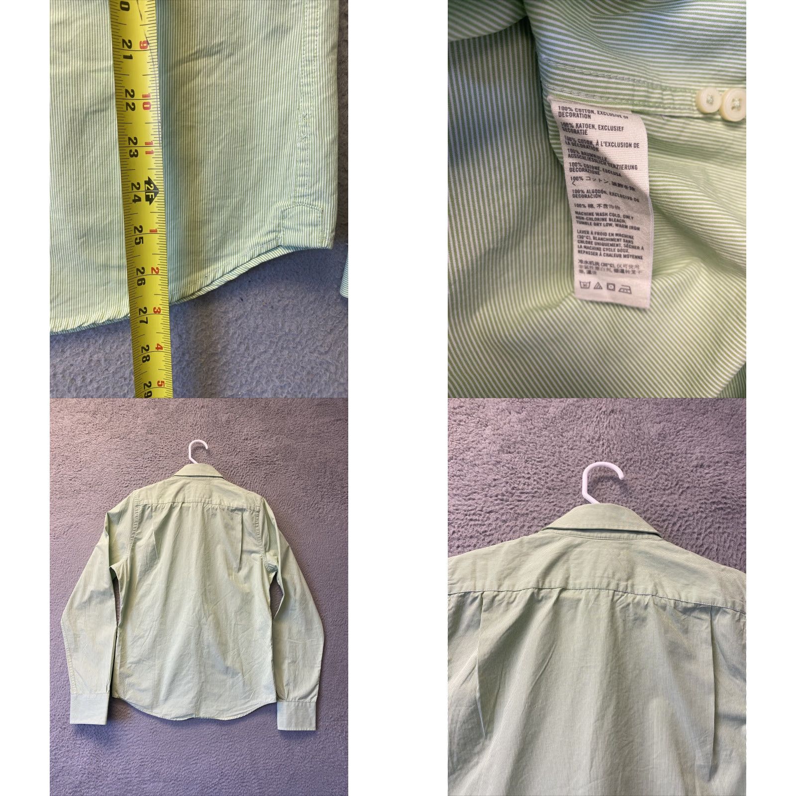 Abercrombie & Fitch VINTAGE Abercrombie & Fitch Button-Up Shirt M Green Striped Classic Long Sleeve Casual Mens Size US M / EU 48-50 / 2 - 8 Thumbnail