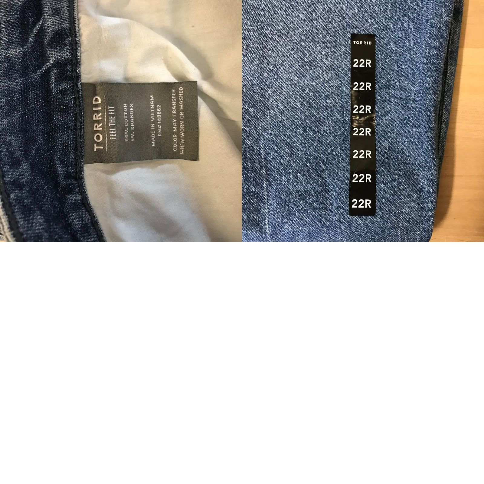 Torrid TORRID Jeans Womens 22R Blue Denim High Rise Straight Feel The Fit Size 40" / US 18 - 8 Thumbnail