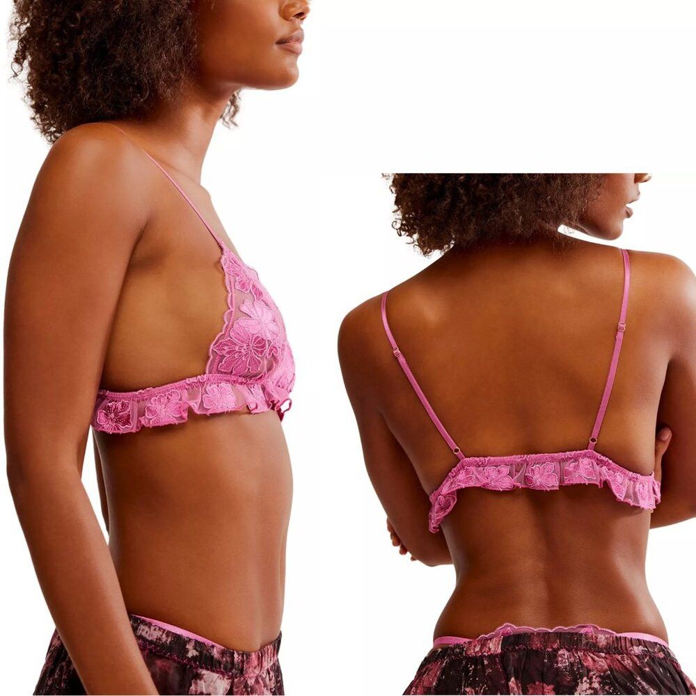 Free People NWT New Free People Hotel Chantelle Triangle Bralette In Da Size ONE SIZE - 2 Thumbnail