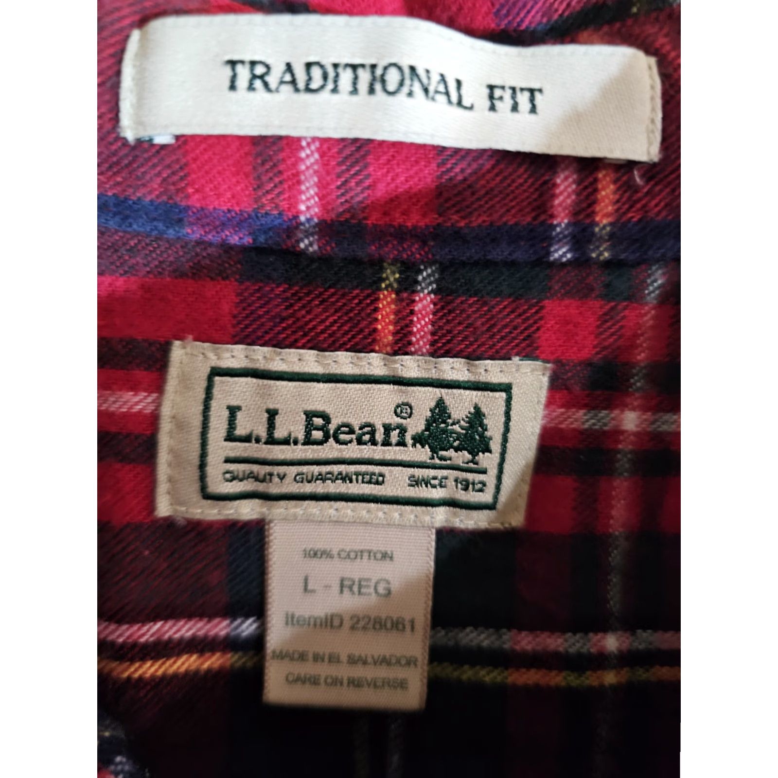 Vintage VINTAGE L.L. Bean Button-Up Flannel Shirt Mens Large Red Plaid Long Sleeve Traditional Fit Size US L / EU 52-54 / 3 - 4 Thumbnail