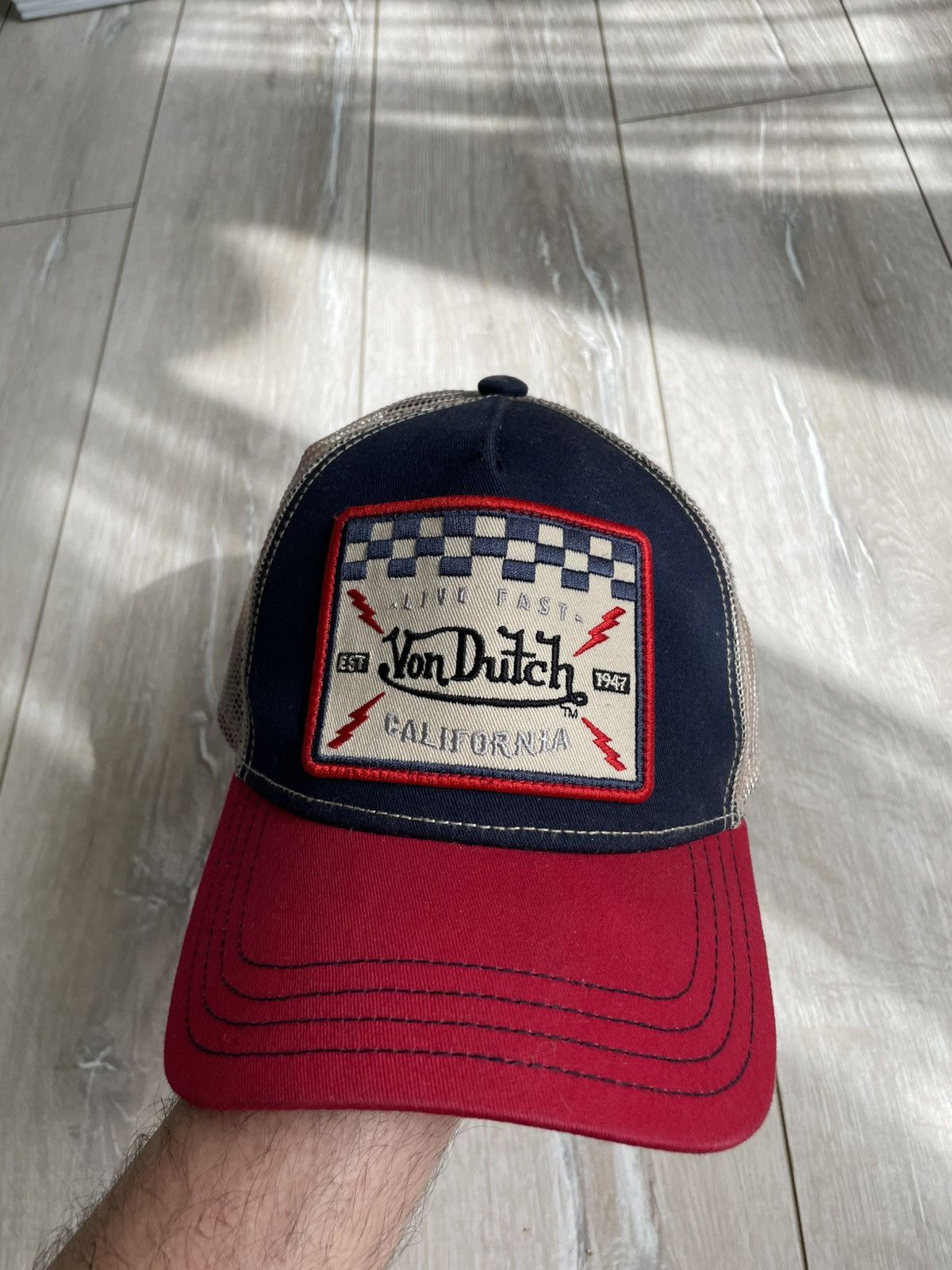 Vintage × Von Dutch Blue and Red Von Dutch Square baseball cap Size ONE SIZE - 2 Thumbnail