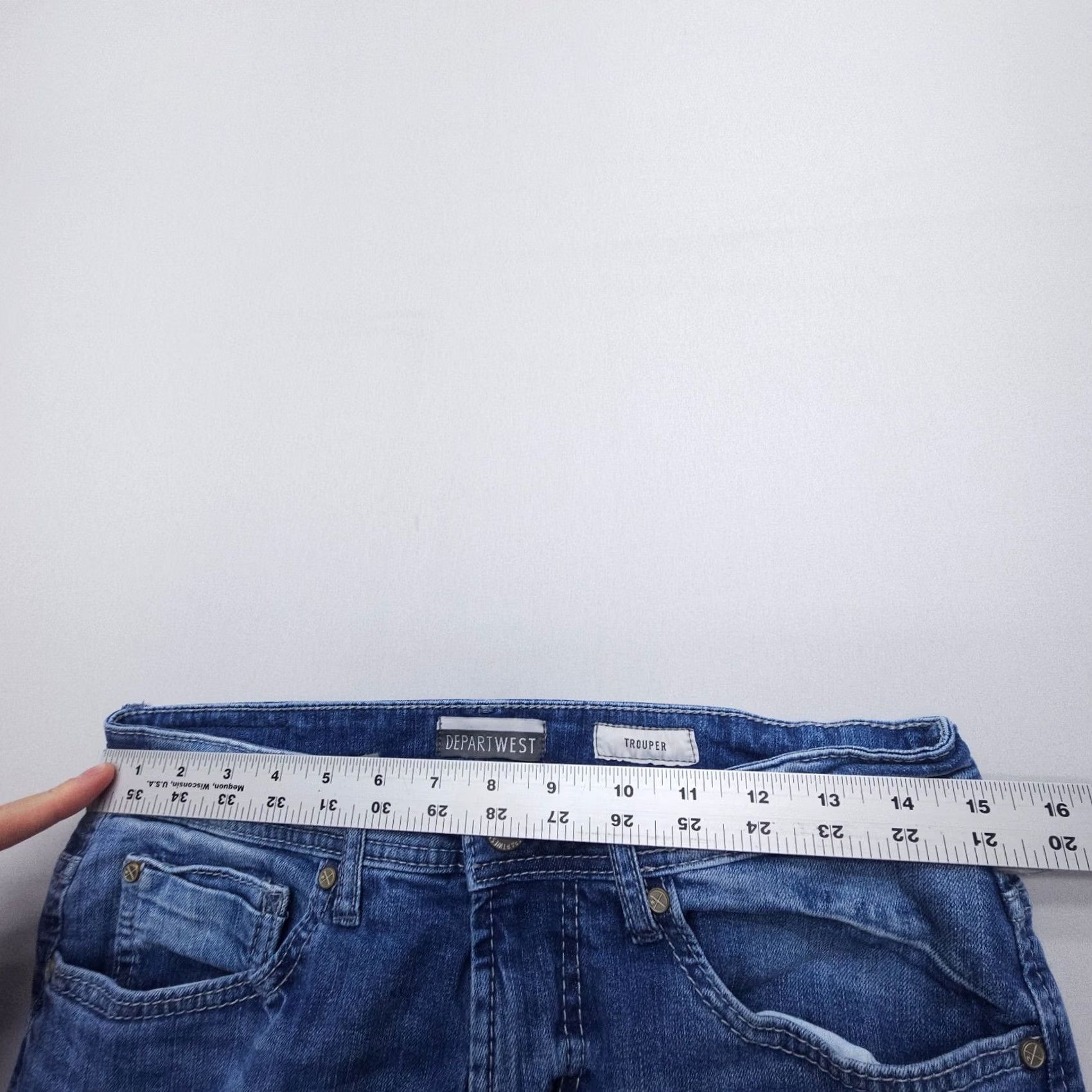 Vintage Dark Wash Jeans Men Slim Straight Denim 30x32 Blue Size 30 Buckle Size US 30 / EU 46 - 5 Thumbnail