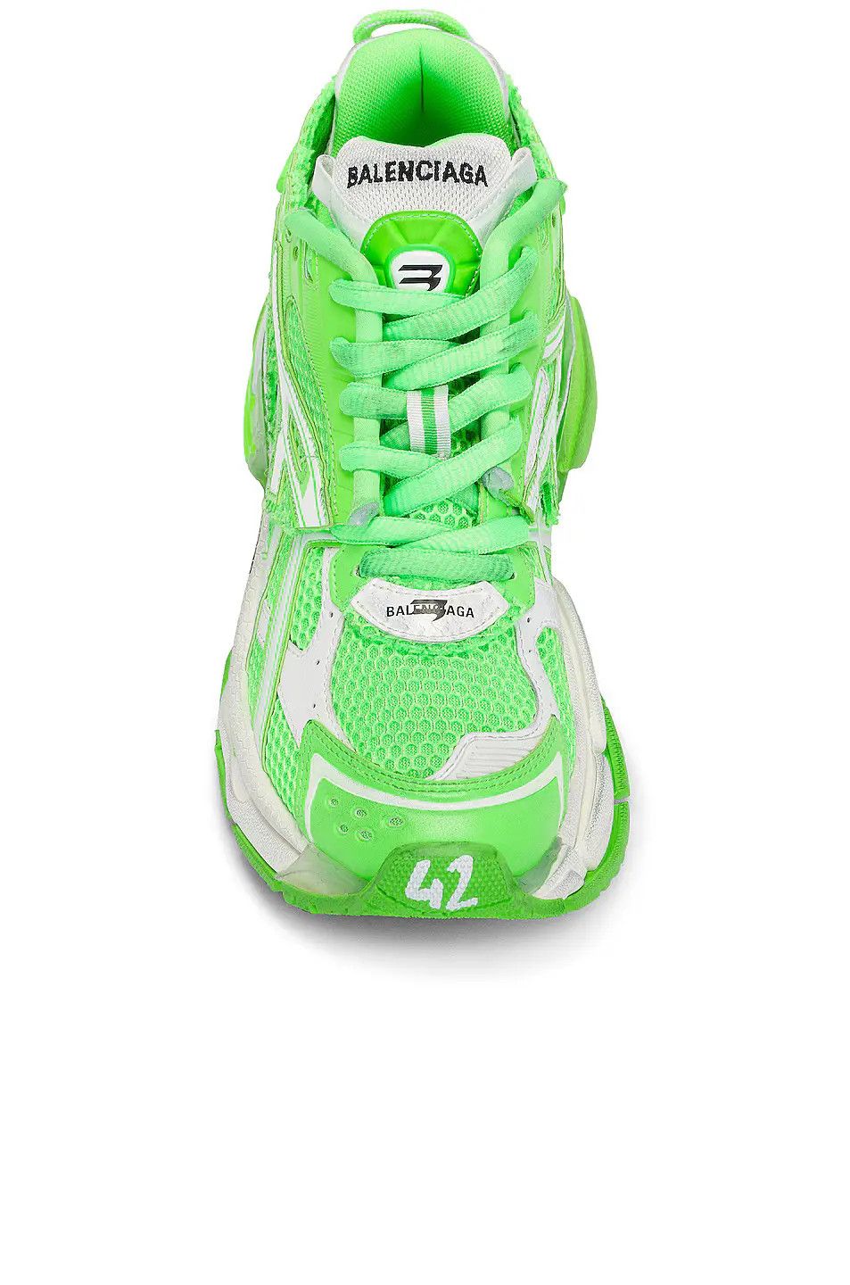 Balenciaga o1la1rc1a0924 Runner Sneaker in Green/White Size US 10 / EU 43 - 3 Thumbnail