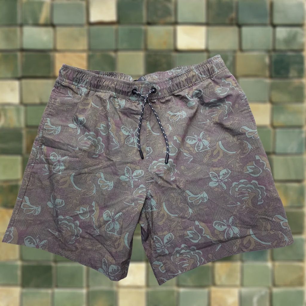 Toad&Co Toad & Co Boundless Pull-On Shorts Mens Large Floral Sports Paddle Pickle Size US 33 - 1 Thumbnail
