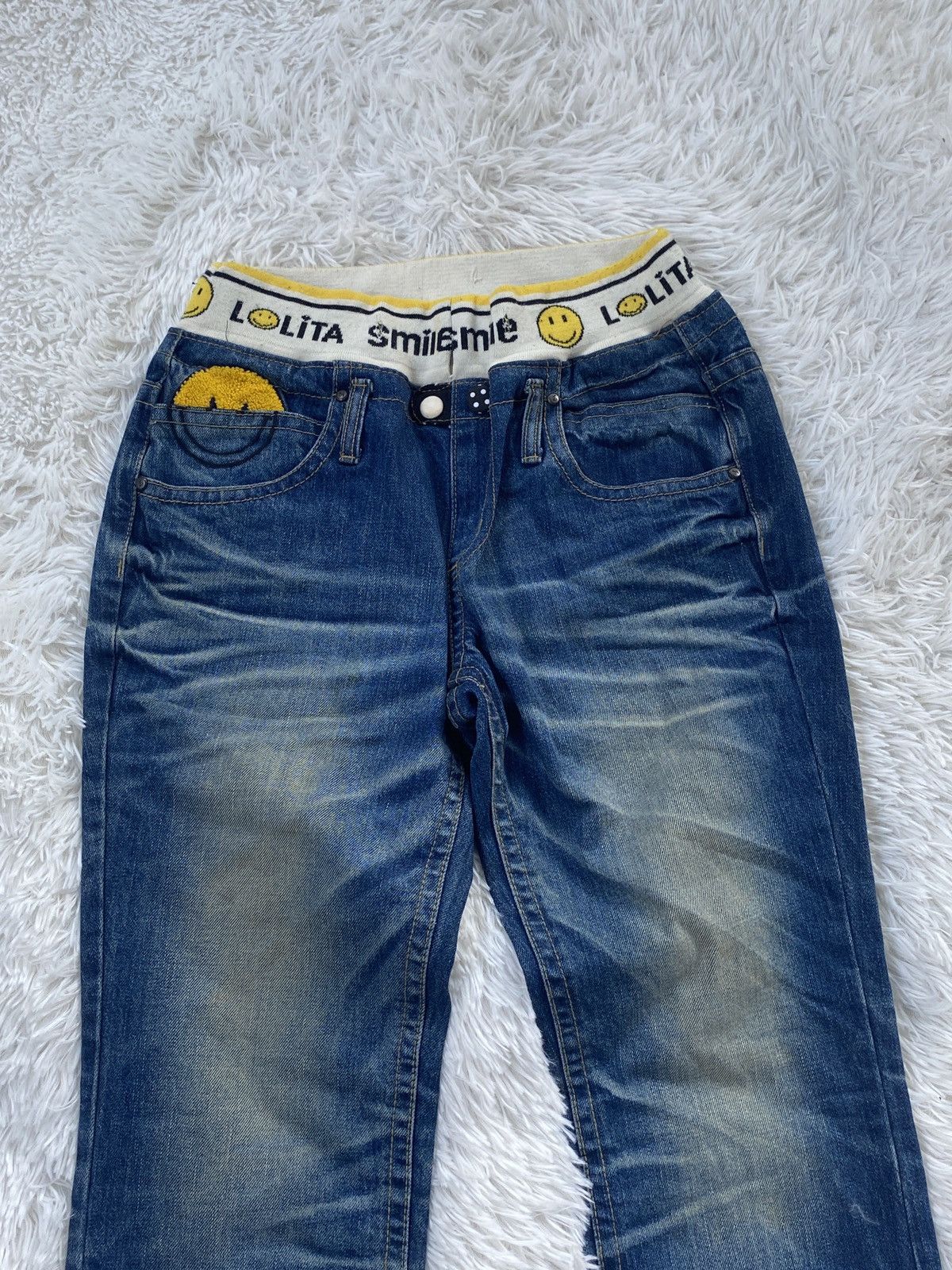 Other 🔥Crazy SALE🔥Lolita Jeans Embroidery Smile Design🔥 Size 32" / US 10 / IT 46 - 3 Thumbnail