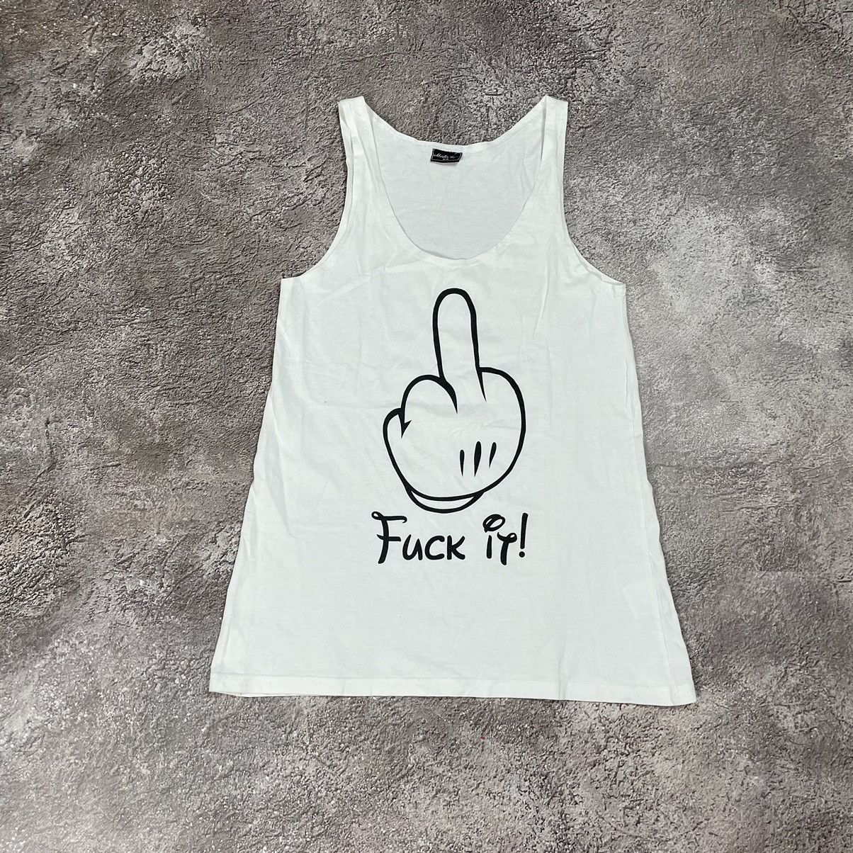 Vintage Vintage Y2K Graphic Tee Slogan Middle Finger Punk Streetwear Size US S / EU 44-46 / 1 - 3 Thumbnail