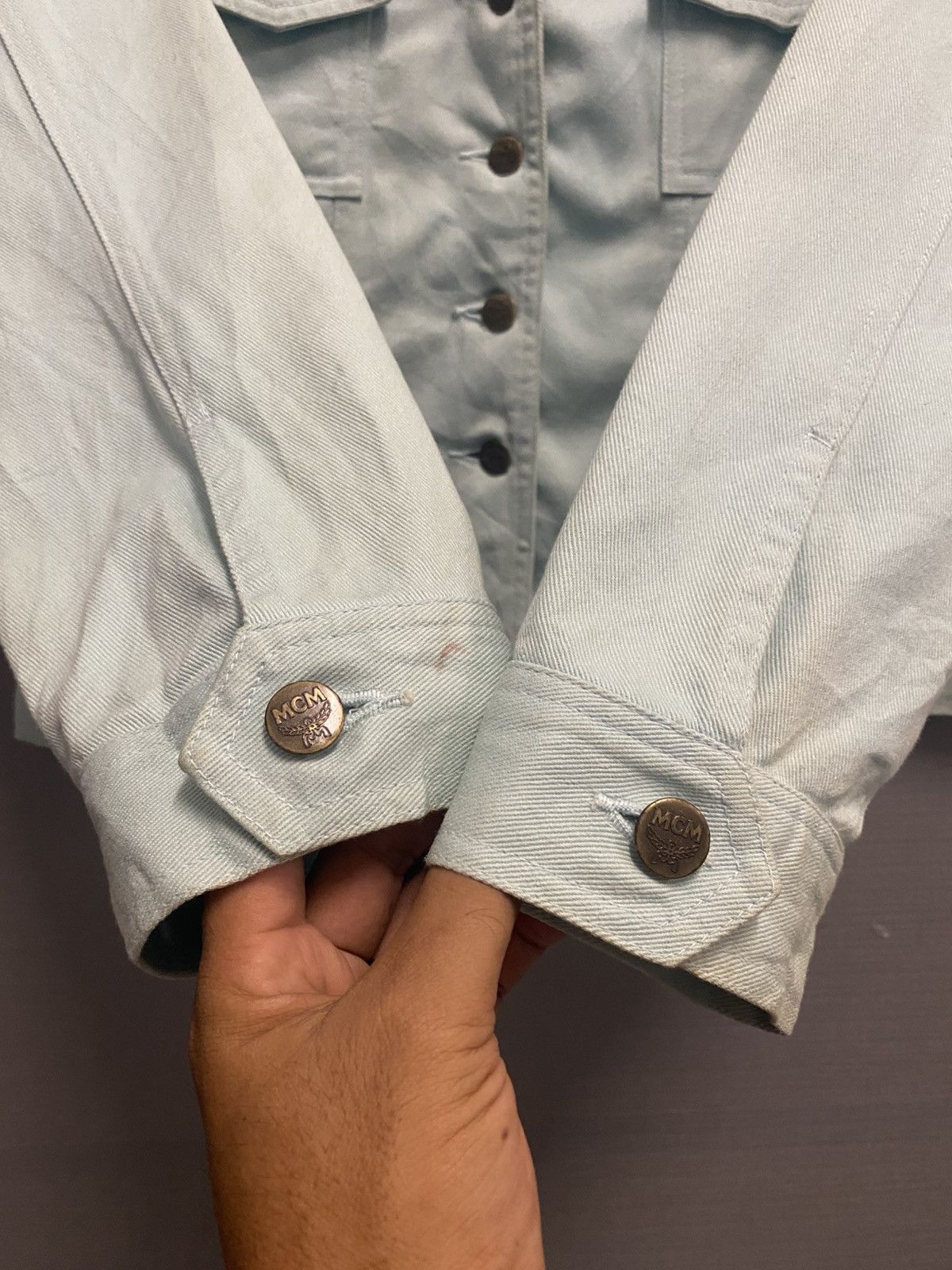MCM Vintage MCM Legere Denim Jacket Size L / US 10 / IT 46 - 7 Thumbnail