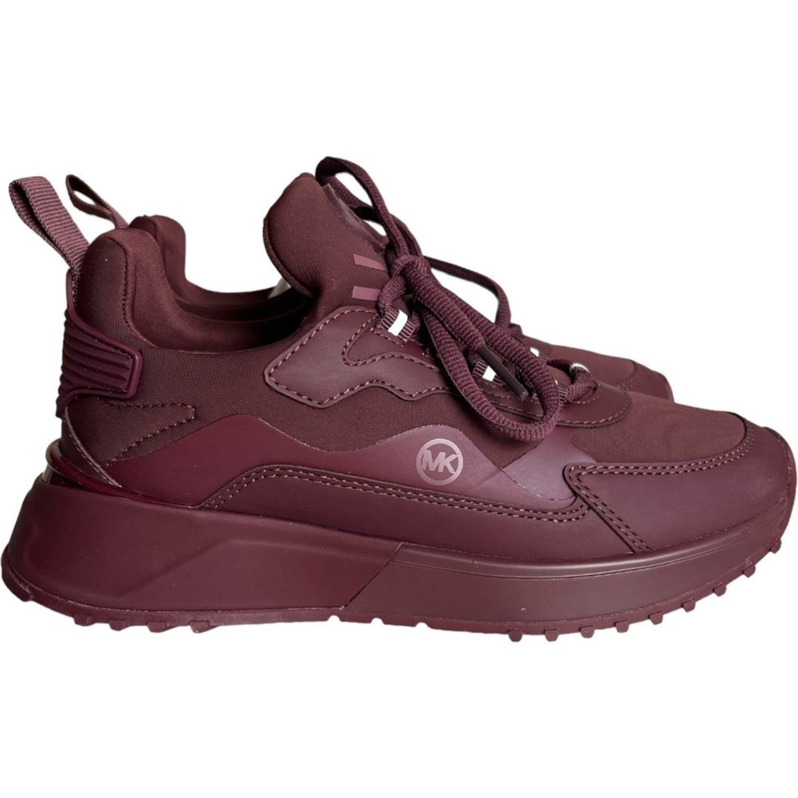 image of Michael Kors Merlot Women's Theo Sport Lace-Up Sneakers, 6M in Red
