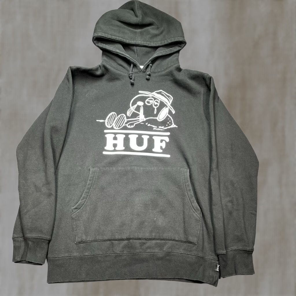 Huf HUF x Peanuts Hoodie Men’s Small Snoopy “Downhill From Here” Black Pullover Size US S / EU 44-46 / 1 - 1 Thumbnail
