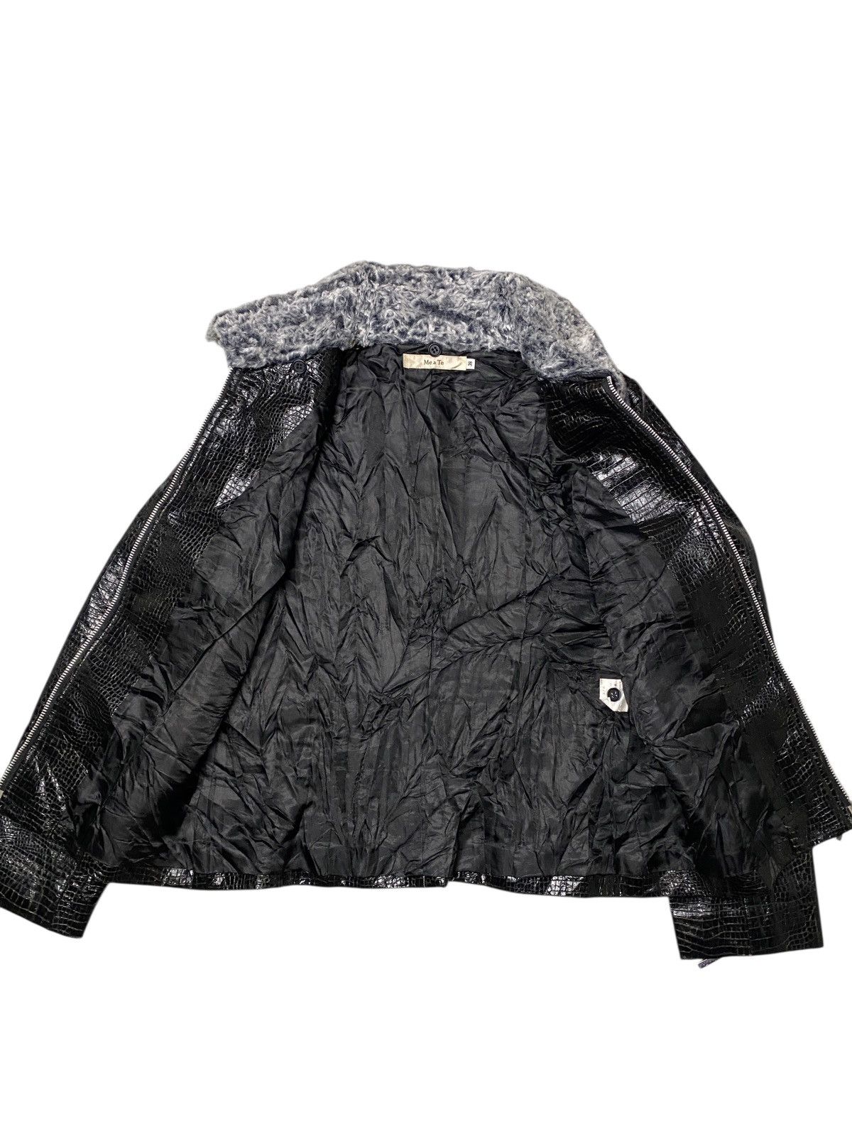 14th Addiction 2000's MeaTe Fur Crocodile Pattern Jacket Size US S / EU 44-46 / 1 - 5 Thumbnail