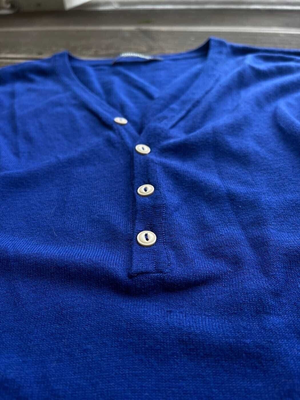 Scotch & Soda Scotch&Soda LongSleeve v-neck blue with button Size US M / EU 48-50 / 2 - 3 Thumbnail
