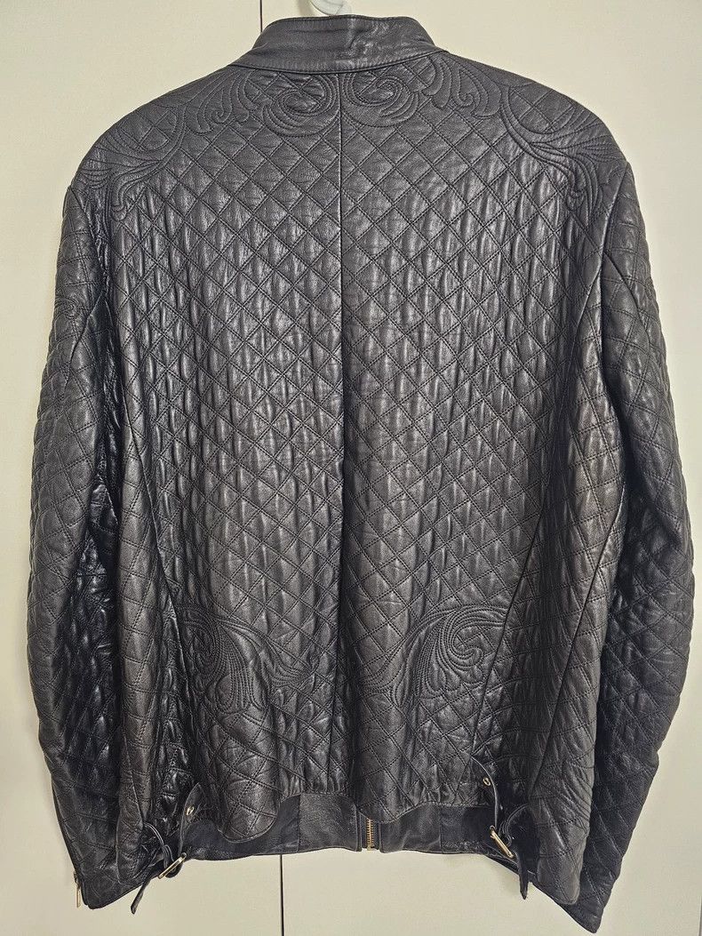 Versace Versace Leather jacket Baroque details vine embroidery she Size US L / EU 52-54 / 3 - 8 Thumbnail