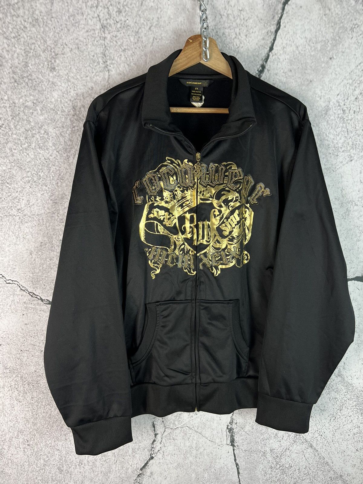 Rocawear Rocawear Vintage Y2K Spellout Boxy track jacket Zip Hype Size US XL / EU 56 / 4 - 1 Thumbnail