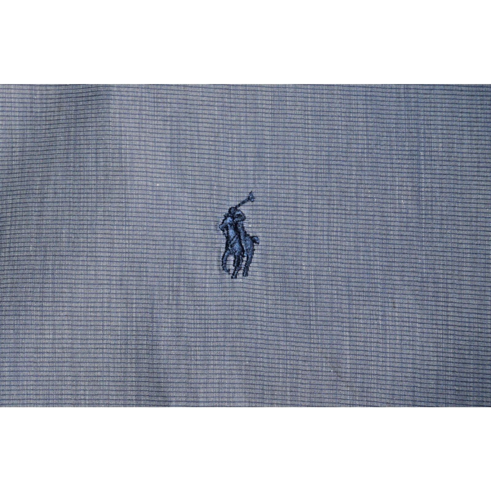 Polo Ralph Lauren VINTAGE Polo Ralph Lauren Dress Shirt Men's Andrew Cotton Blue 17 32/33 Solid Classic Size 46R - 3 Thumbnail