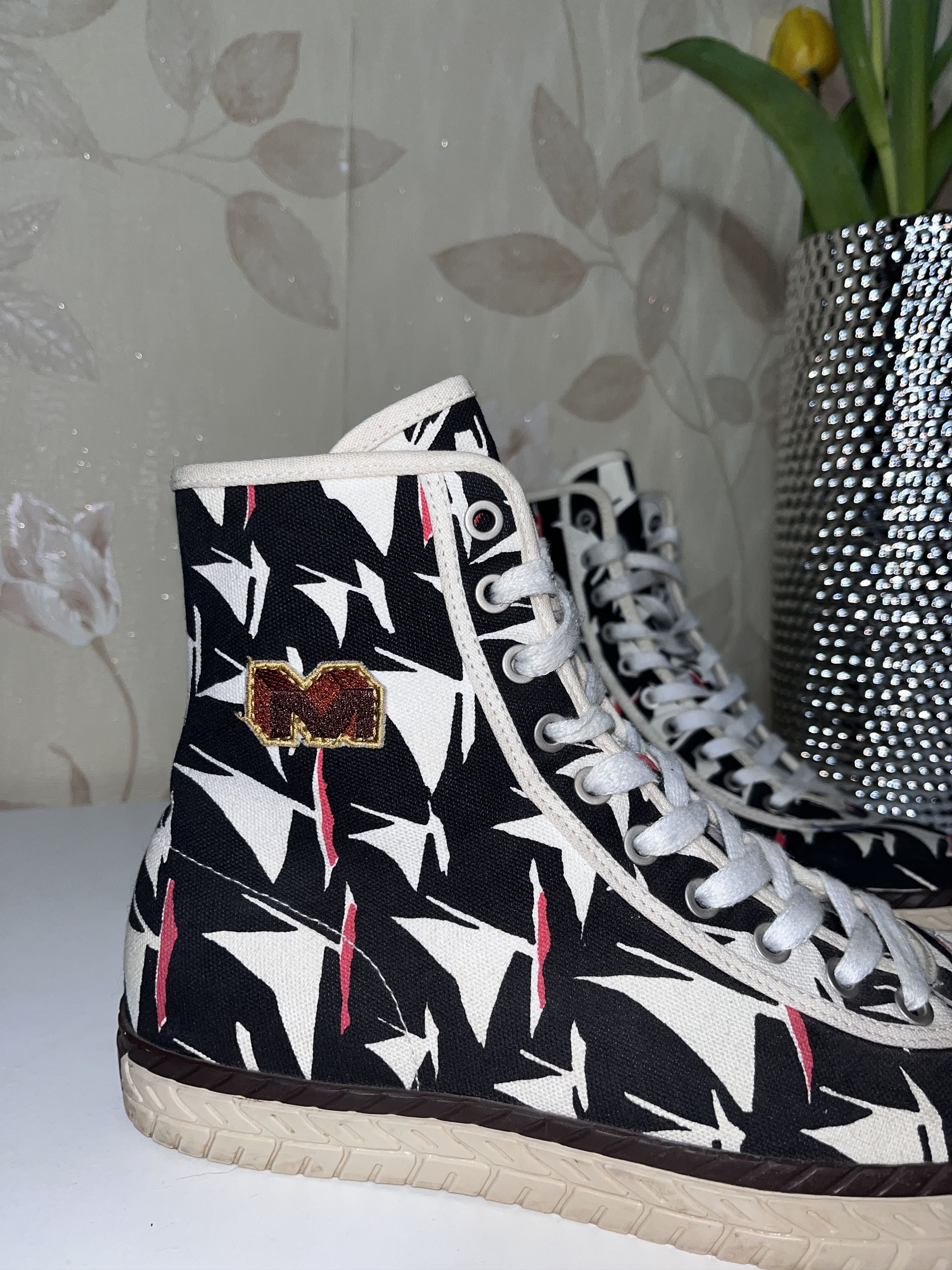 Marni Marni Canvas Multicolor High-Top Sneakers Trainers 42 EU Size US 9 / EU 42 - 1 Thumbnail