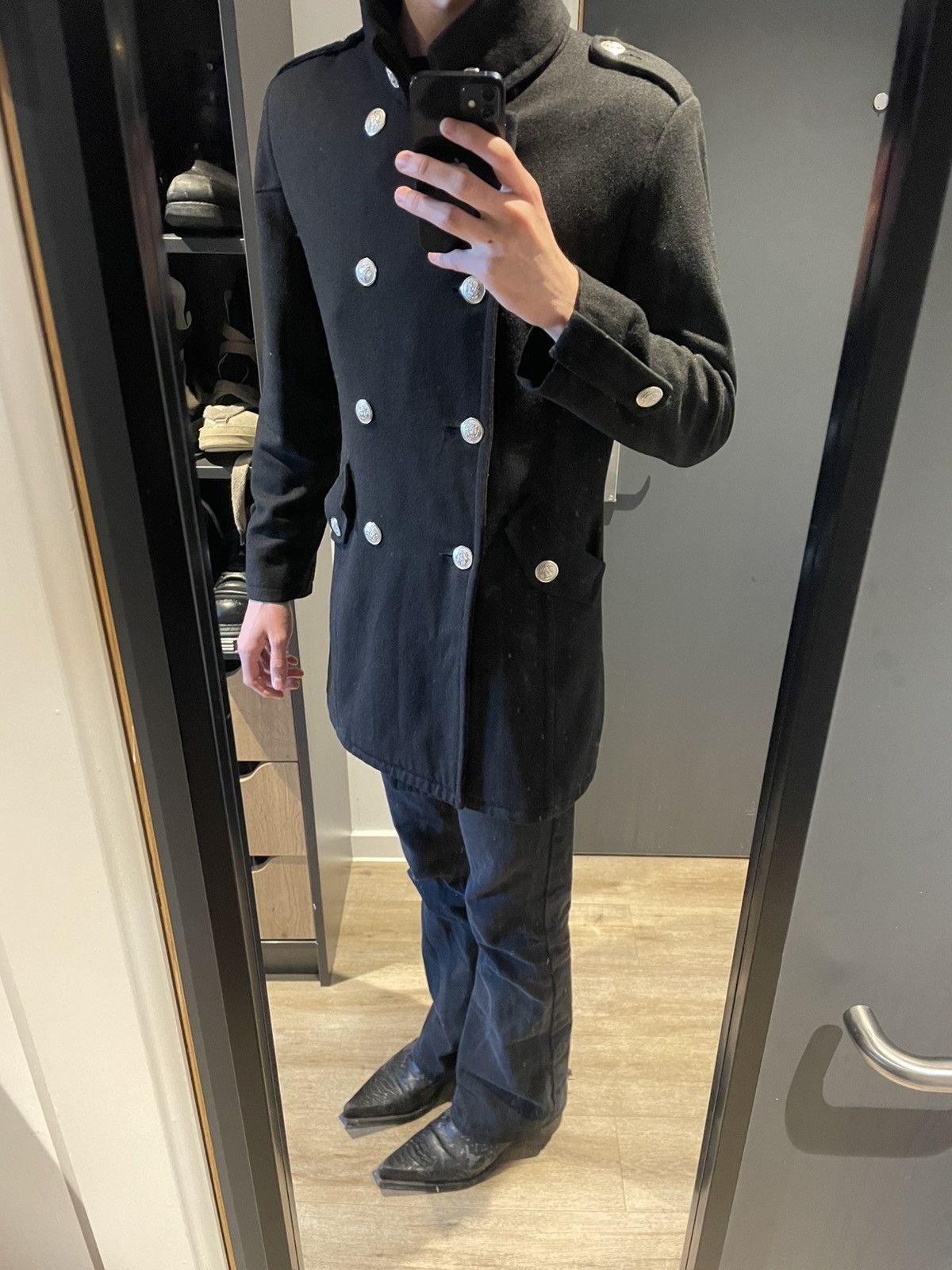 Phix Clothing PHIX 2011 Wool Military Coat Size US XS / EU 42 / 0 - 10 Thumbnail