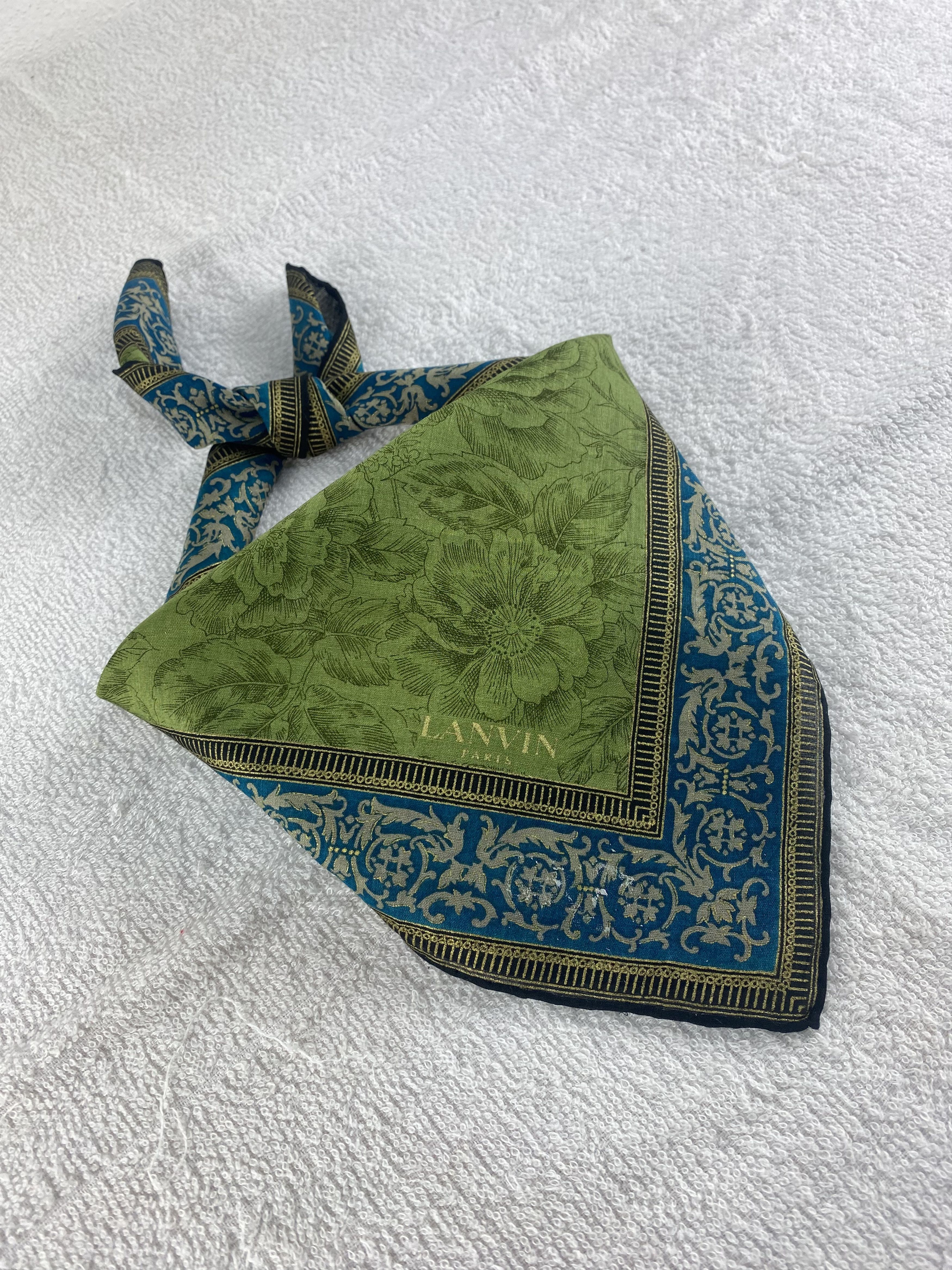 Lanvin Lanvin Floral Handkerchief / Bandana / Neckerchief C172 Size ONE SIZE - 1 Thumbnail