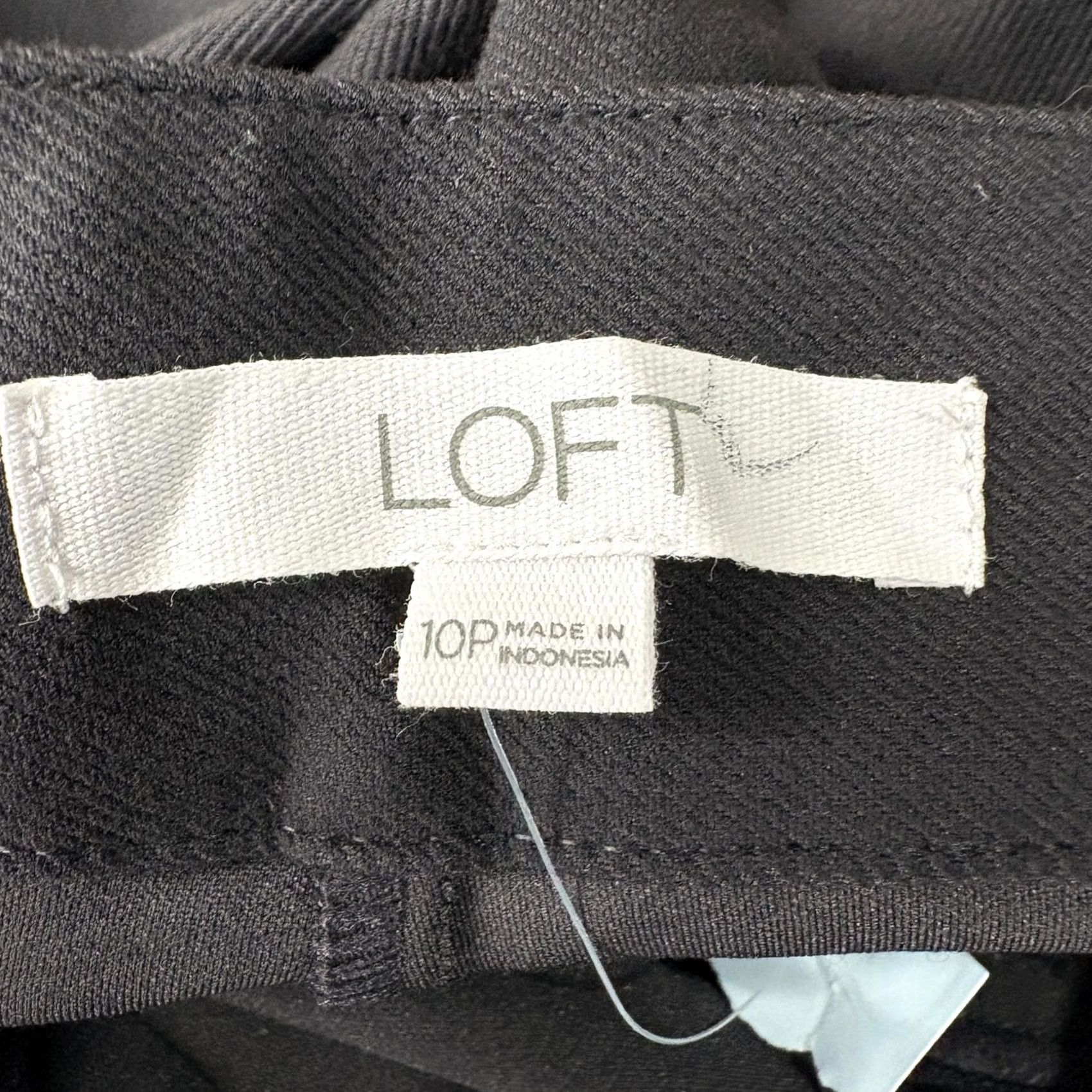 Loft LOFT Dress Pants Womens 10P Black Ponte Flare Leg Stretch Workwear NWT Petite Flat Front Pockets Adult Womens Pants Size 32" / US 10 / IT 46 - 3 Thumbnail