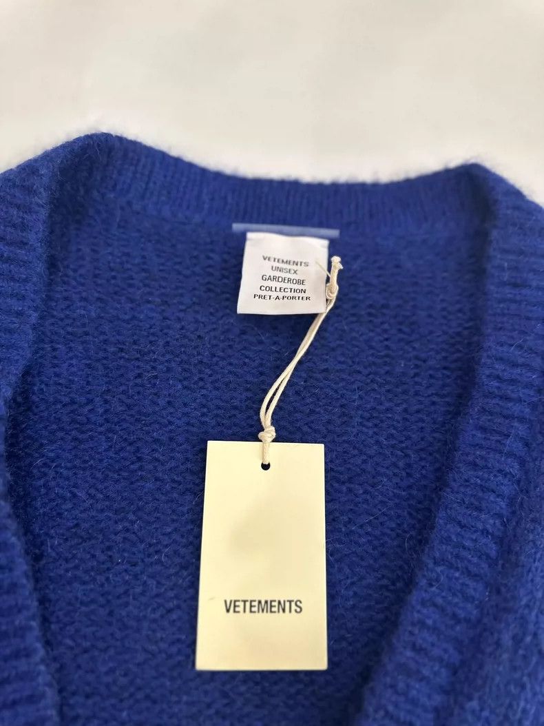 Vetements Vetements 22 blue open-front gem sweater Size US M / EU 48-50 / 2 - 2 Thumbnail