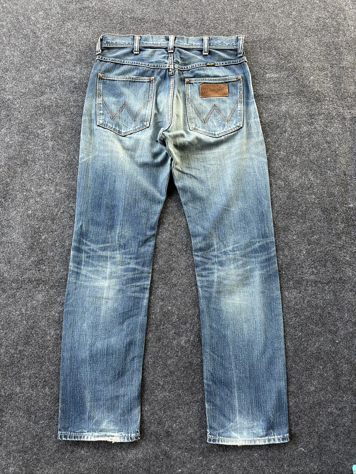 Wrangler 🔥90s Wrangler Distressed Vintage Denim D131 Size US 32 / EU 48 - 3 Thumbnail