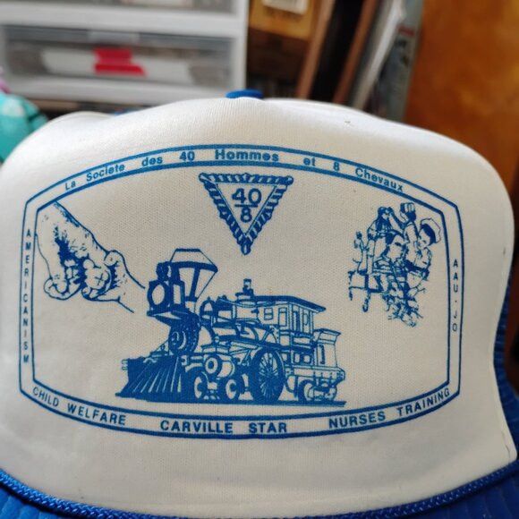 Other Deadstock Vintage Society Of 40 And 8 Snap Trucker Hat Size ONE SIZE - 2 Thumbnail
