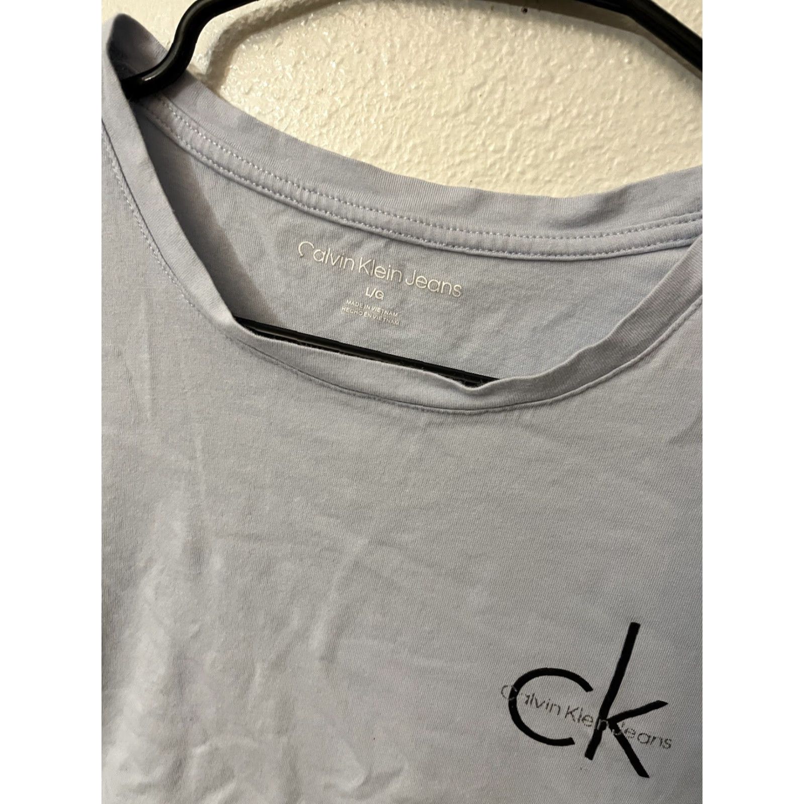 Calvin Klein Calvin Klein T-Shirt Crew Neck Short Sleeve Cotton Blue Women Large Size L / US 10 / IT 46 - 3 Thumbnail