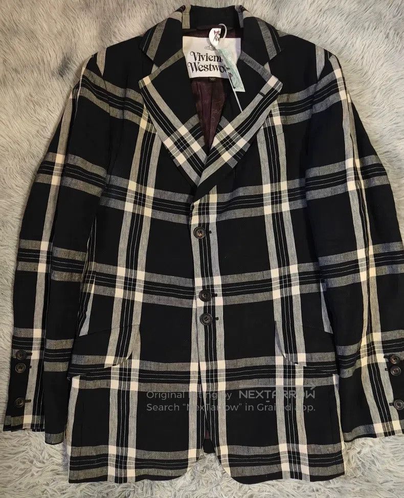 Vivienne Westwood Vivienne Westwood Plaid Linen Coat Size US M / EU 48-50 / 2 - 3 Thumbnail
