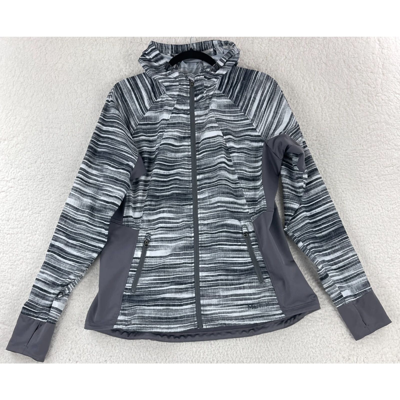 Marmot Marmot Muse Full Zip Hooded Jacket Womens Large Gray Weatherproof Outdoor Windbreaker All Seasons Pockets Hooded Lightweight Regular Fit Size L / US 10 / IT 46 - 2 Thumbnail
