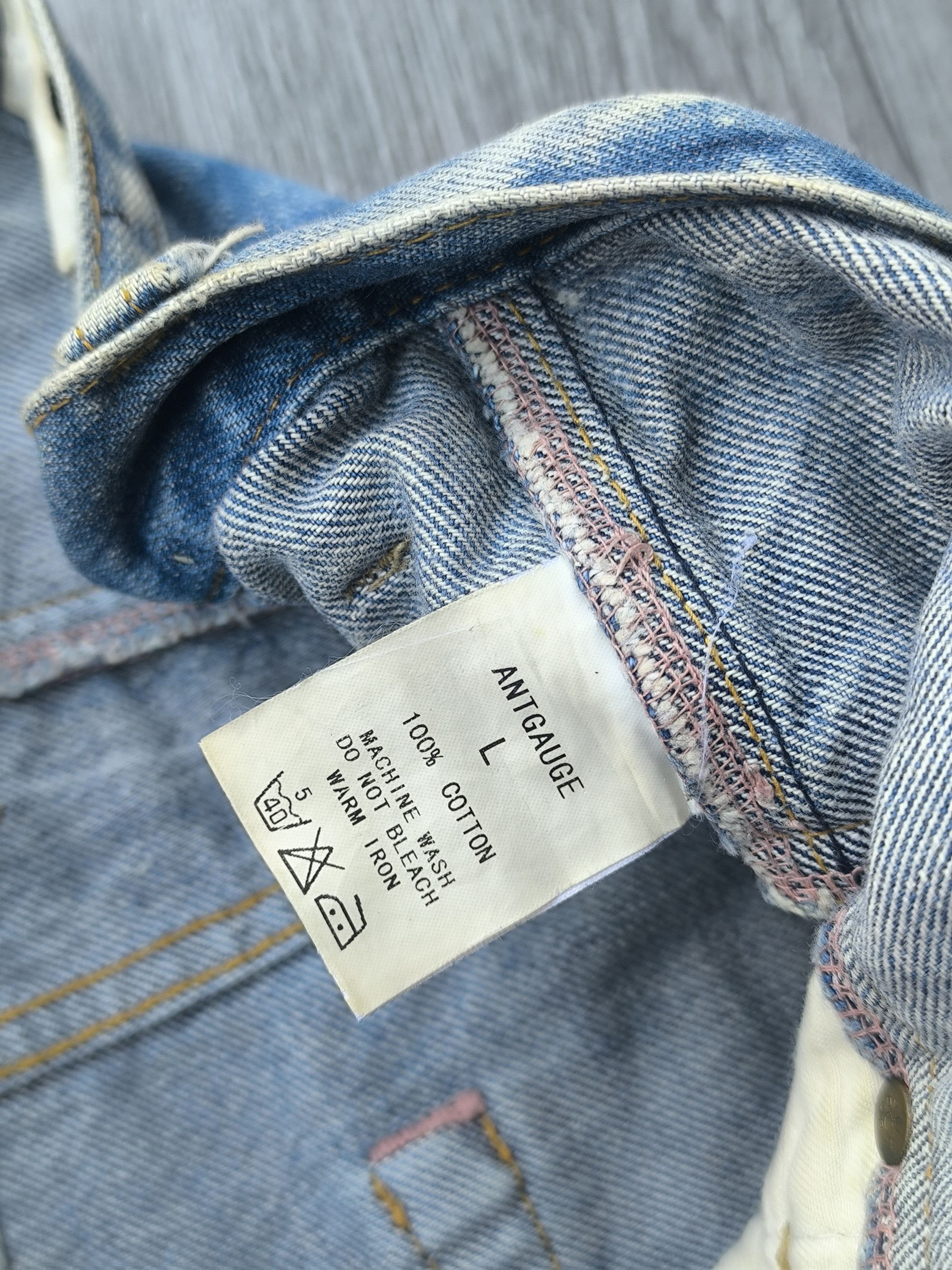 If Six Was Nine × Le Grande Bleu (L.G.B.) ANTGAUGE DISTRESSED PATCHWORKS JEANS LIKE KAPITAL JEANS Size US 31 - 9 Thumbnail