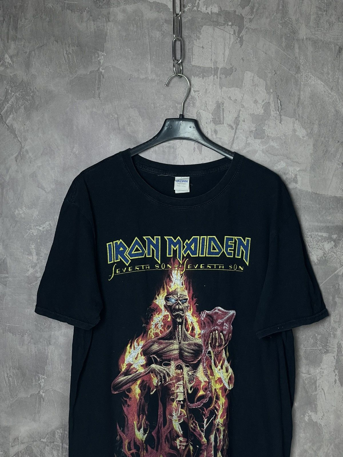 Band Tees × Iron Maiden × Vintage Vintage 00s Iron Maiden Retro Style Metal Black T shirt Size US L / EU 52-54 / 3 - 2 Thumbnail