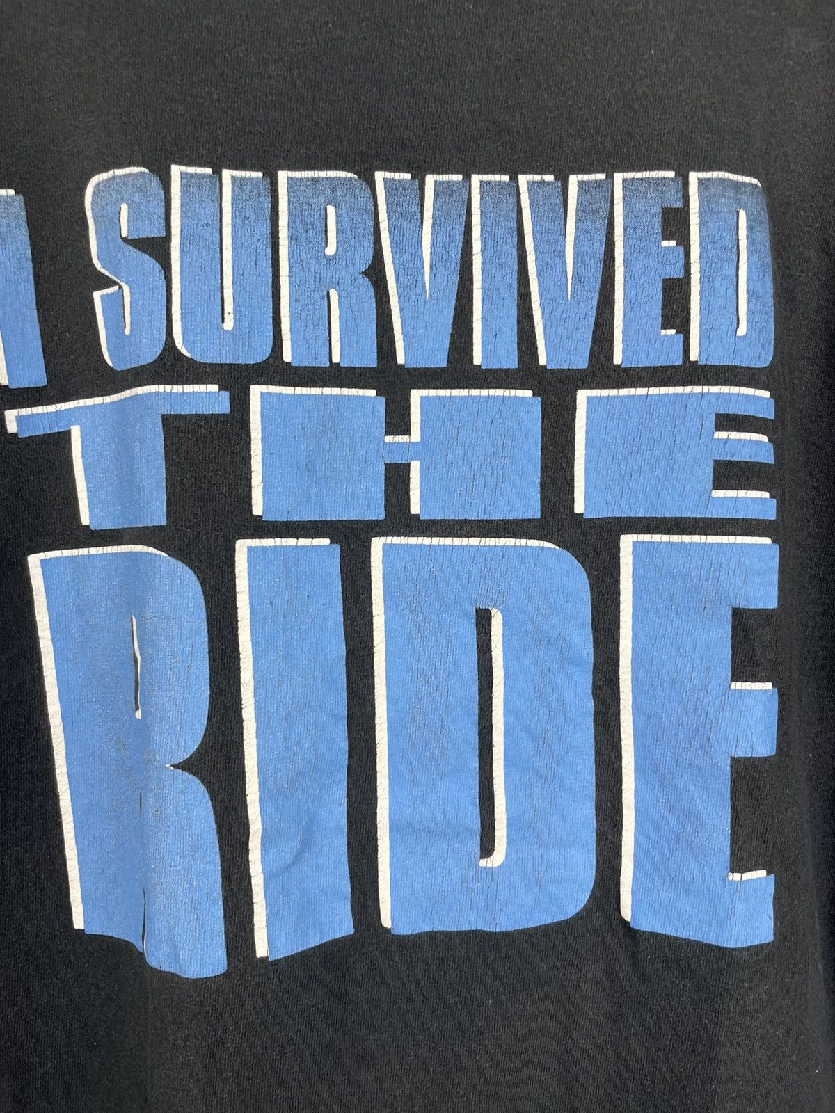Vintage Vintage 90s Turbulence I Survived The Ride movie promo tee Size US L / EU 52-54 / 3 - 4 Thumbnail