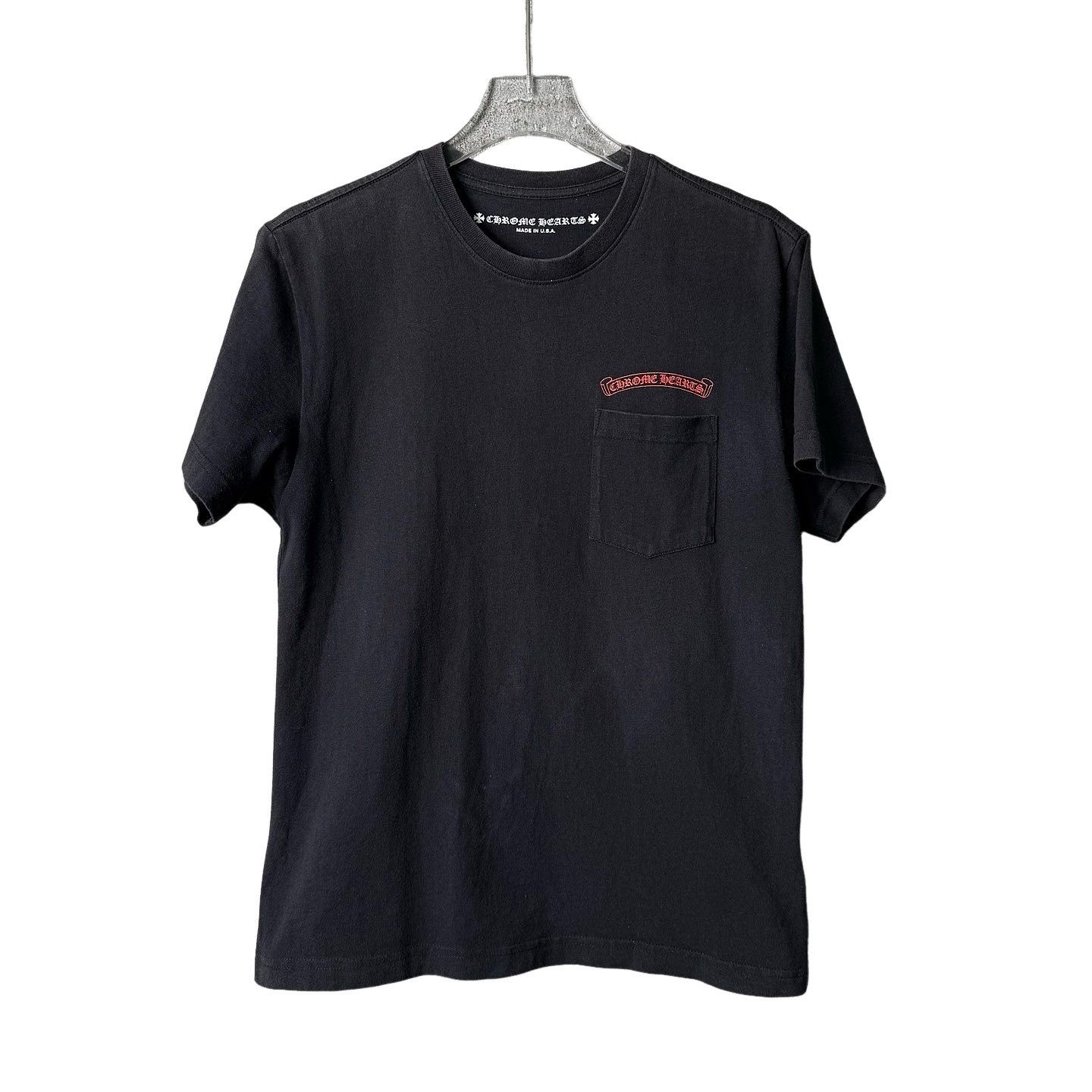 CHROME HEARTS matty boy ポケットTシャツ ブラック Chrome Hearts Chrome Hearts Matty Boy Black Pink Arc Logo T Shirt