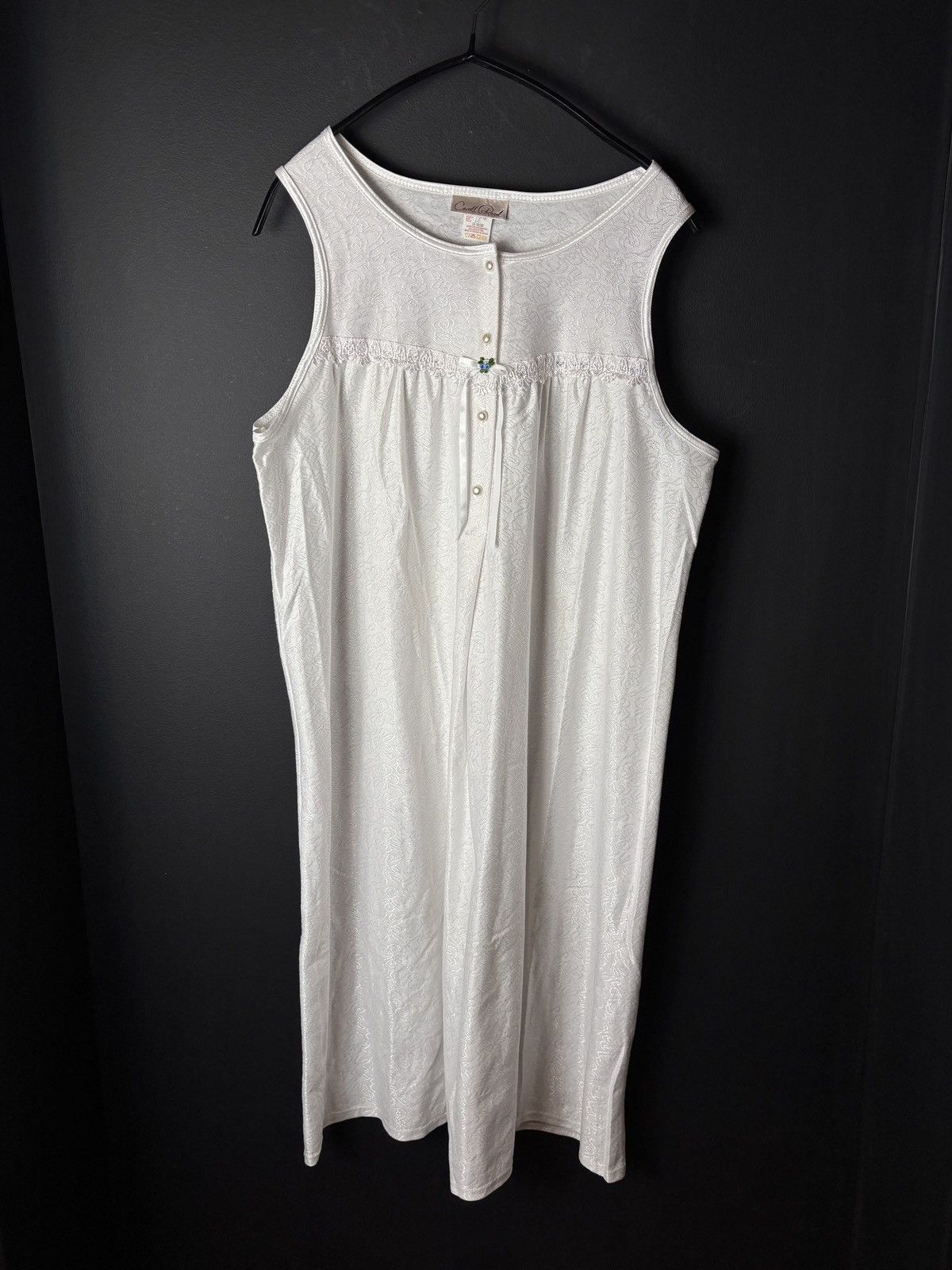 Vintage 80s Vintage Night Gown Slip Dress Lounge Sleep Angel Size L / US 10 / IT 46 - 8 Thumbnail