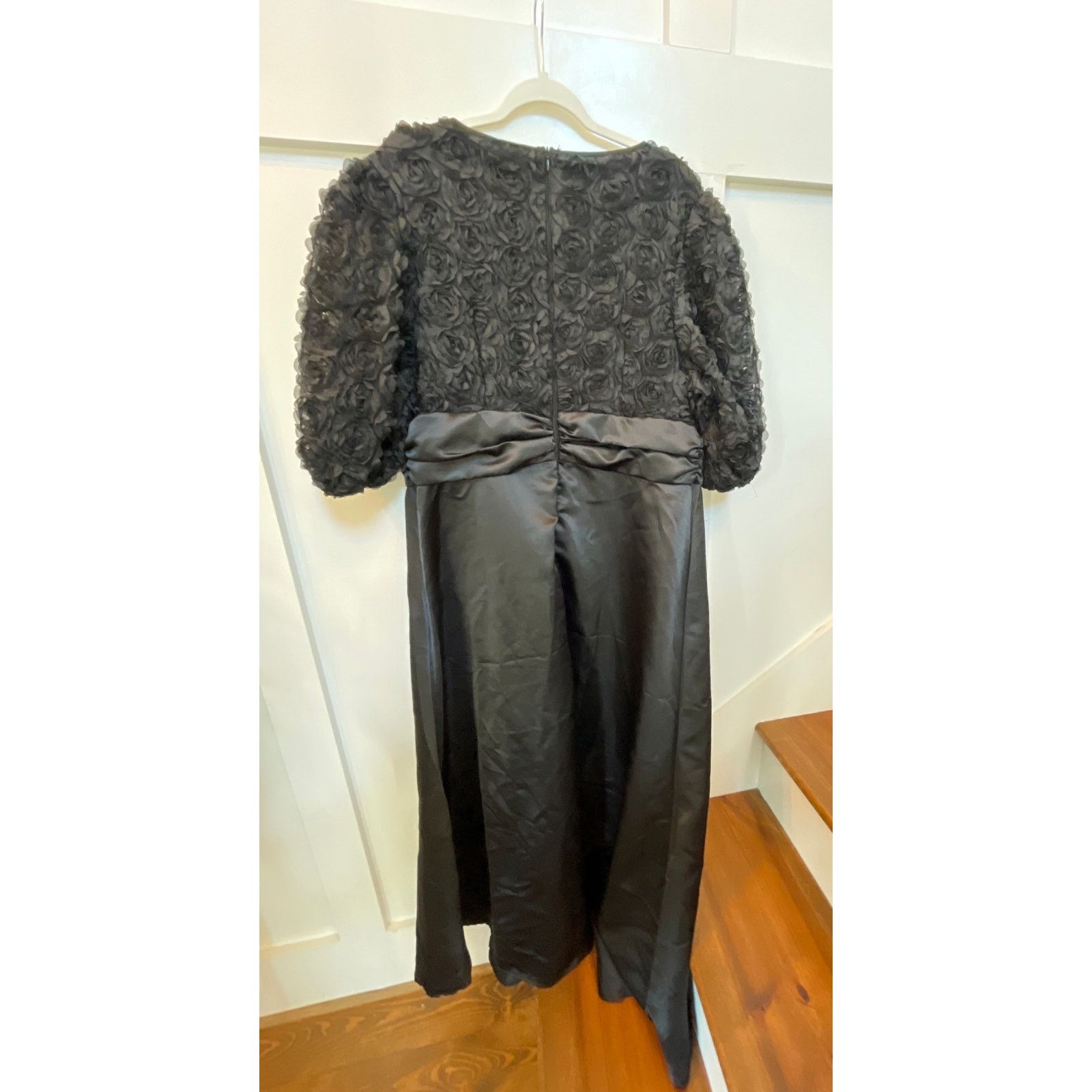 Shein NWT Shein Modely Plus 3D Flowers Puff Sleeve Ruched Dress Size XXL / US 16-18 / IT 52-54 - 5 Thumbnail
