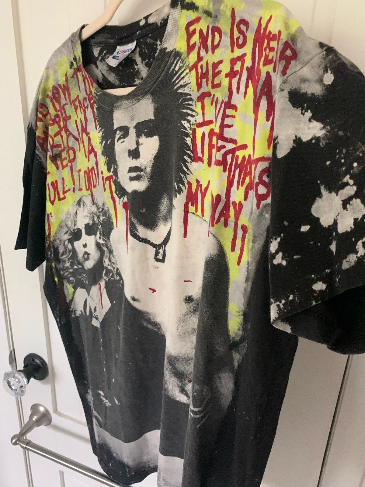 Band Tees × Vintage RARE 80s Mosquitohead Sid & Nancy Tee Size US XL / EU 56 / 4 - 6 Thumbnail