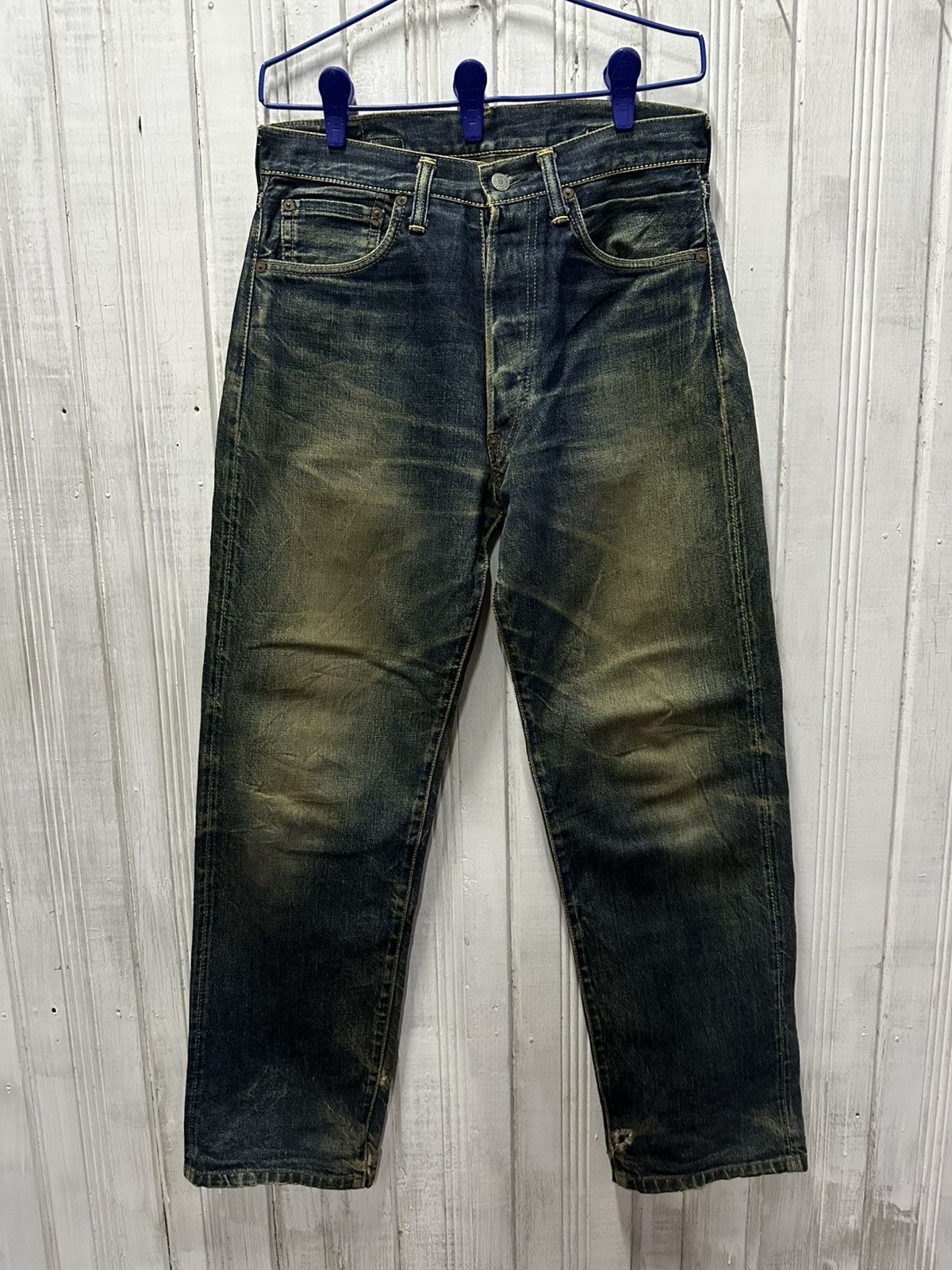 Vintage EVIS Japanese Brand Selvedge Jeans Distressed Denim - Main Image