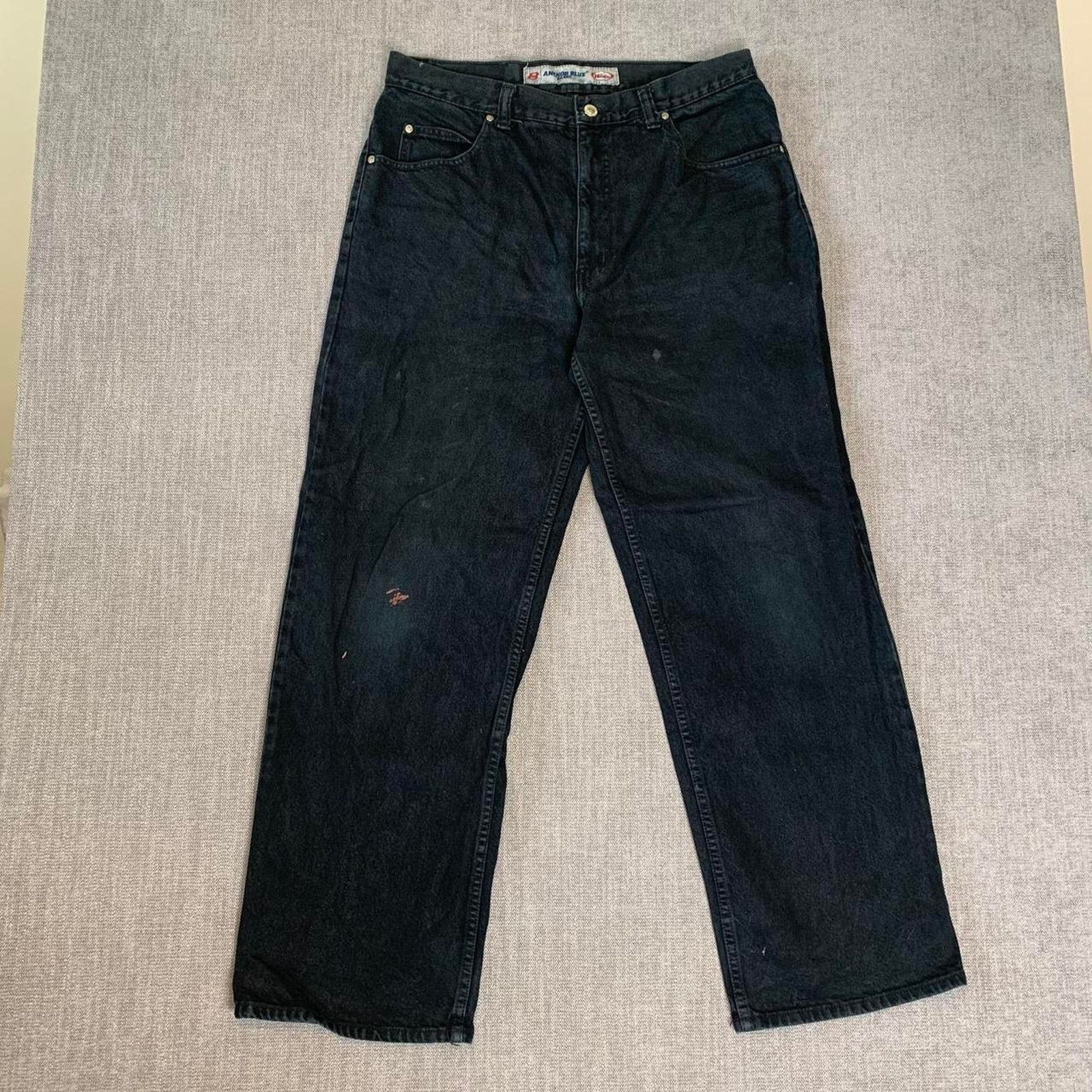 Anchor Blue Y2K Anchor Blue Wide Leg Black Denim Jeans Size US 36 / EU 52 - 5 Thumbnail