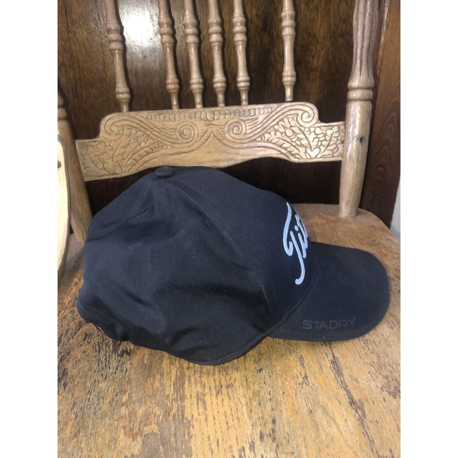 Titleist Titleist Hat Cap Strap Back Mens One Size Black Stadry Water Resistant Golf Hat Size ONE SIZE - 5 Thumbnail