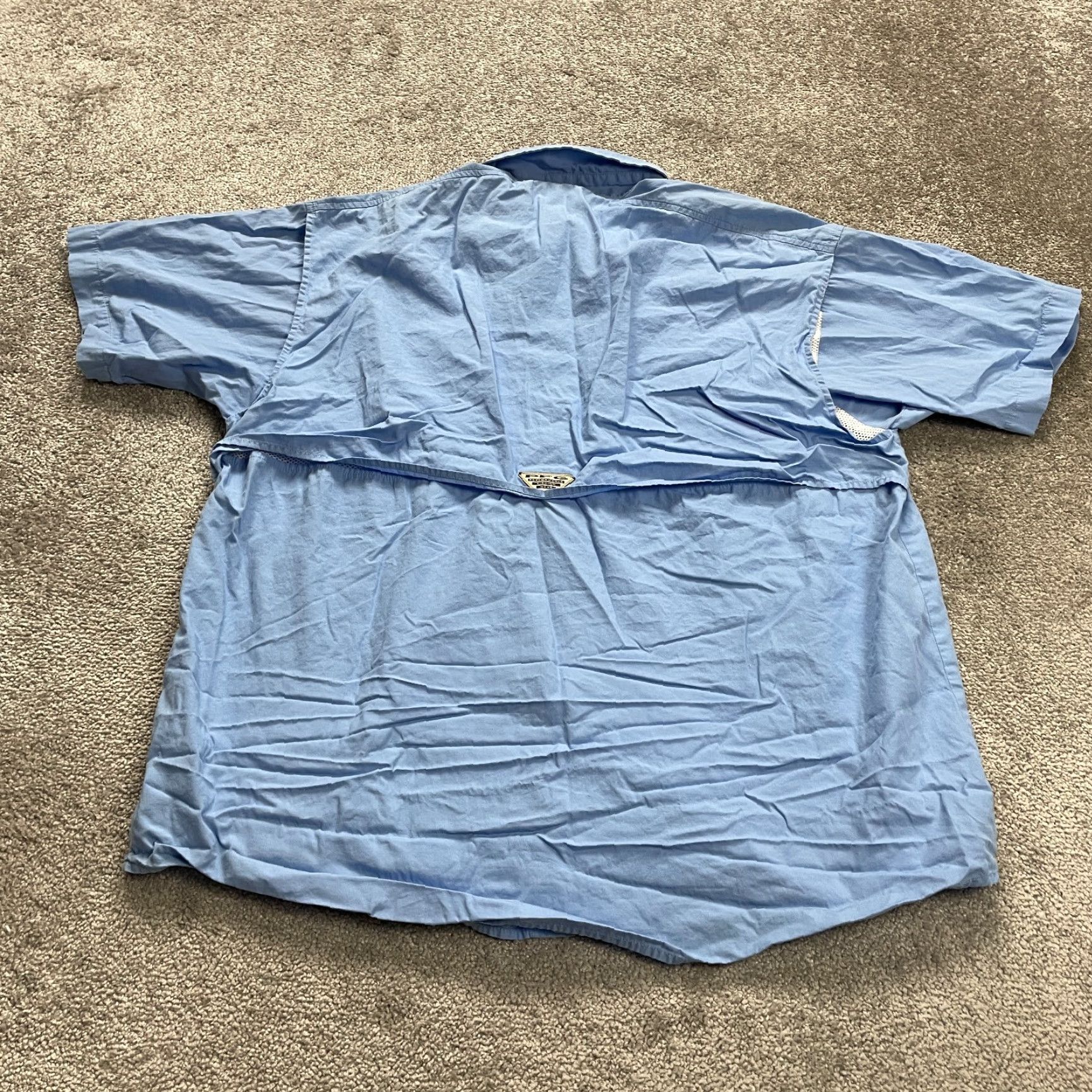 Vintage Columbia PFG Bahama Shirt Men L Blue Button-Down Short Sleeve Fishing Outdoor Mens Size US L / EU 52-54 / 3 - 2 Thumbnail