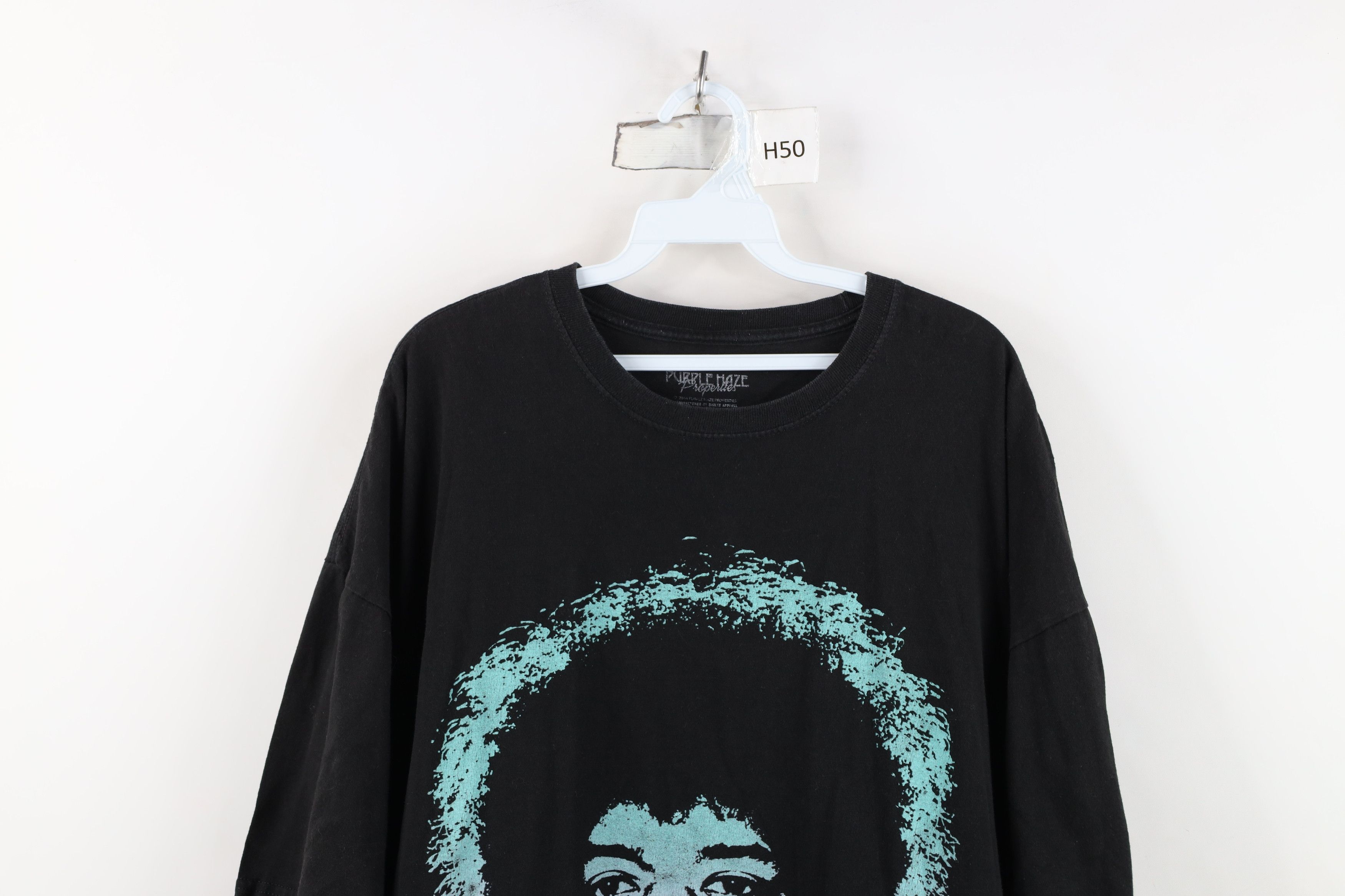 Vintage Retro Y2K Spell Jimi Hendrix Band Short Sleeve T-Shirt Black Size US XXL / EU 58 / 5 - 2 Thumbnail