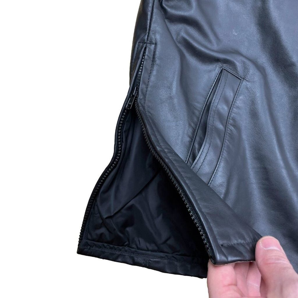 Rudsak RUDSAK Vintage Black Leather Contemporary Bomber Jacket Size US M / EU 48-50 / 2 - 2 Thumbnail