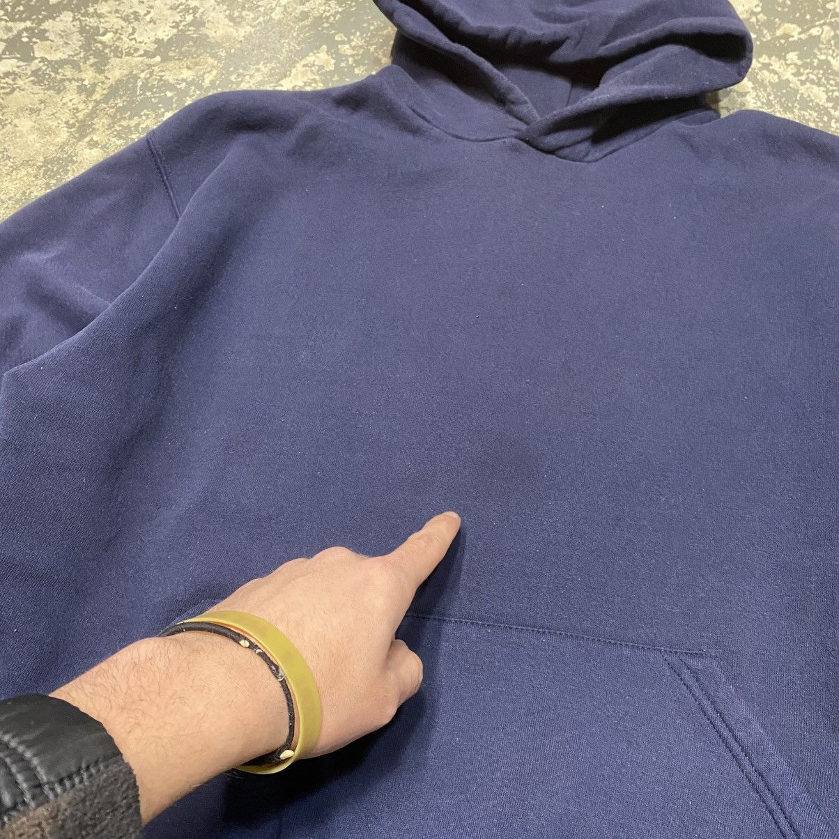 Russell Athletic × Vintage Vintage Russell Athletic Navy Boxy Hoodie Sweatshirt Size US L / EU 52-54 / 3 - 7 Thumbnail