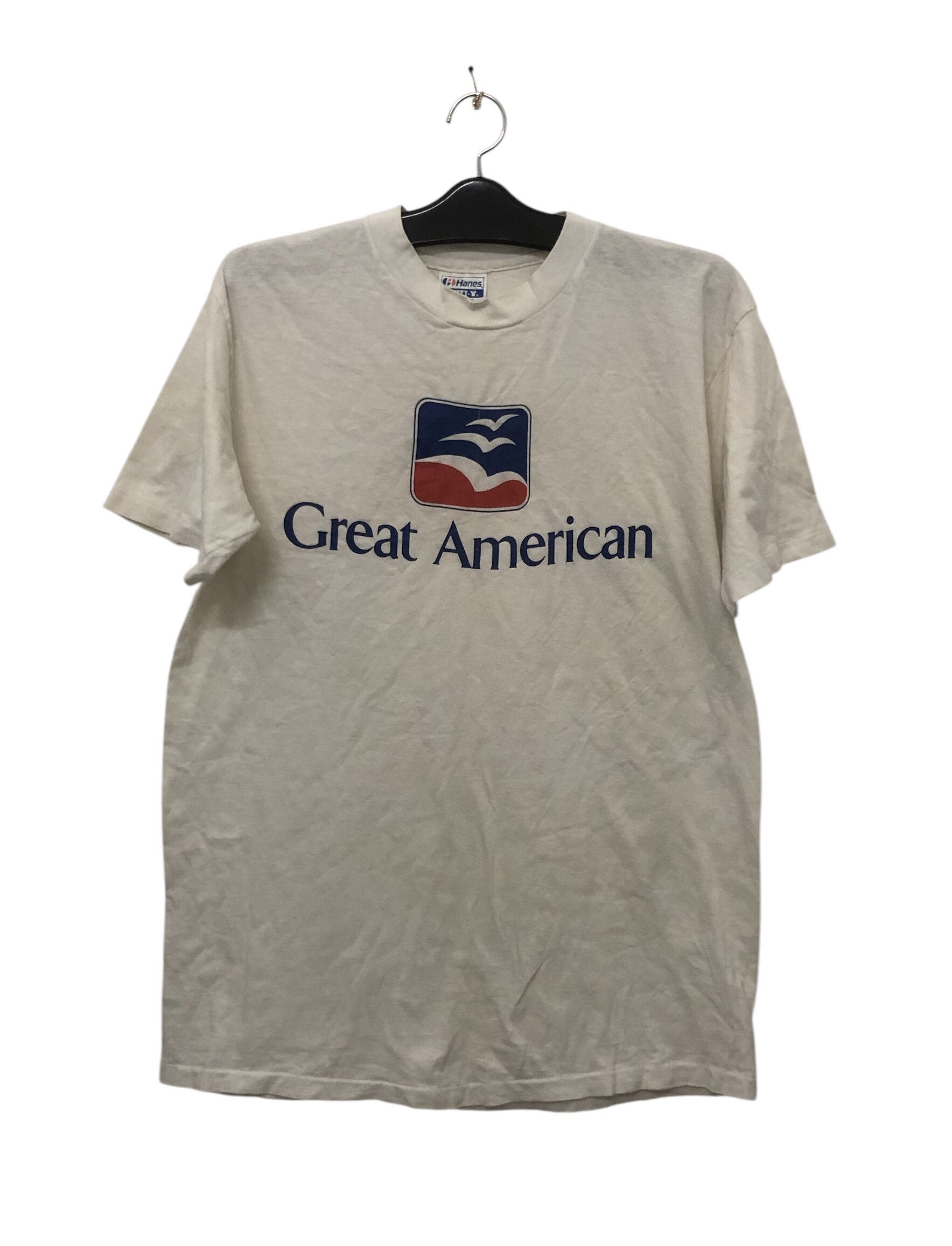 Hanes × Vintage Vintage 90s Hanes Great American T-shirt Size US M / EU 48-50 / 2 - 1 Thumbnail