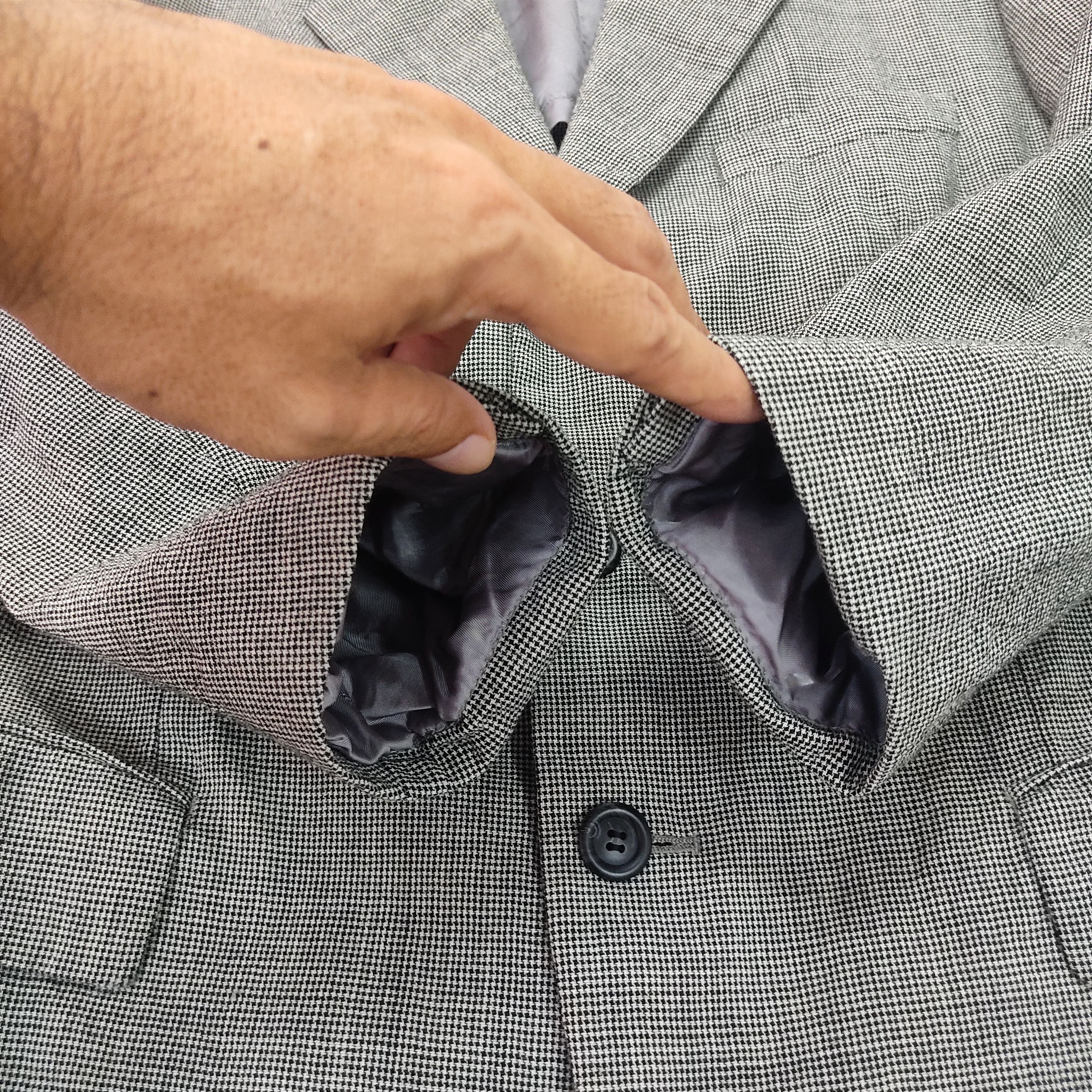 Issey Miyake × Vintage IM MIYAKE Studio Design Checkered Wool Blazer Coat Size US M / EU 48-50 / 2 - 13 Thumbnail